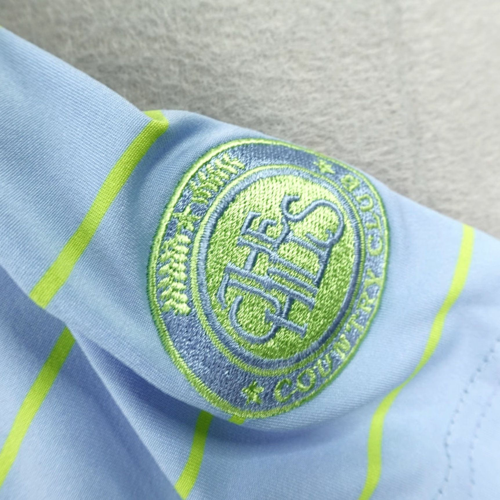 Peter Millar Peter Millar Polo Shirt Mens L Blue Stripe Summer Comfort Golf The Hills Mens Size US L / EU 52-54 / 3 - 3 Thumbnail