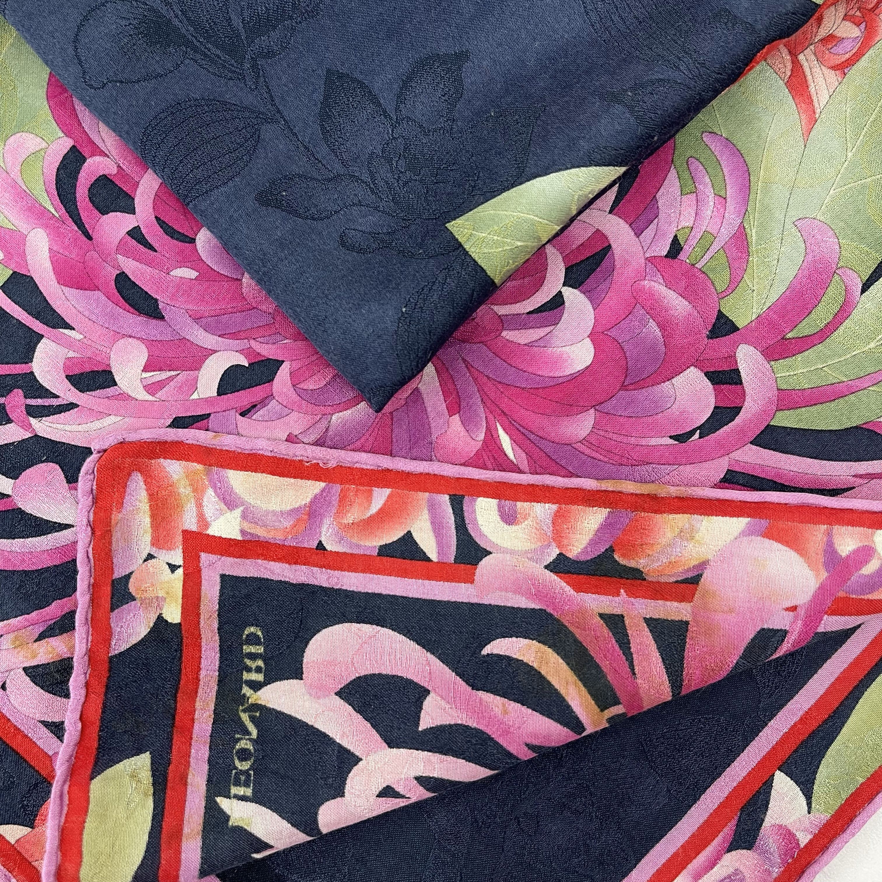 Designer Leonard Silk Handkerchief / Neckerchief / Bandana - 4174 Size ONE SIZE - 6 Thumbnail