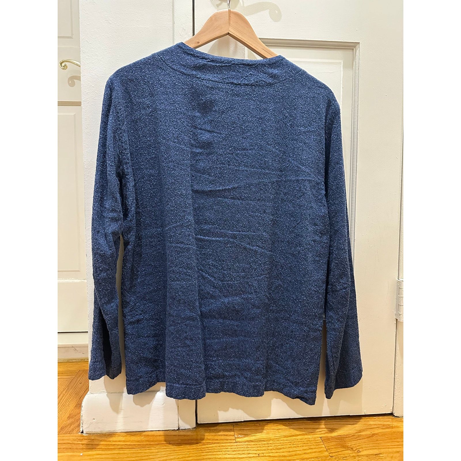S.E.H. Kelly SEH Kelly British Indigo Denim Blue Pilled Henley Shirt S Size US S / EU 44-46 / 1 - 2 Thumbnail