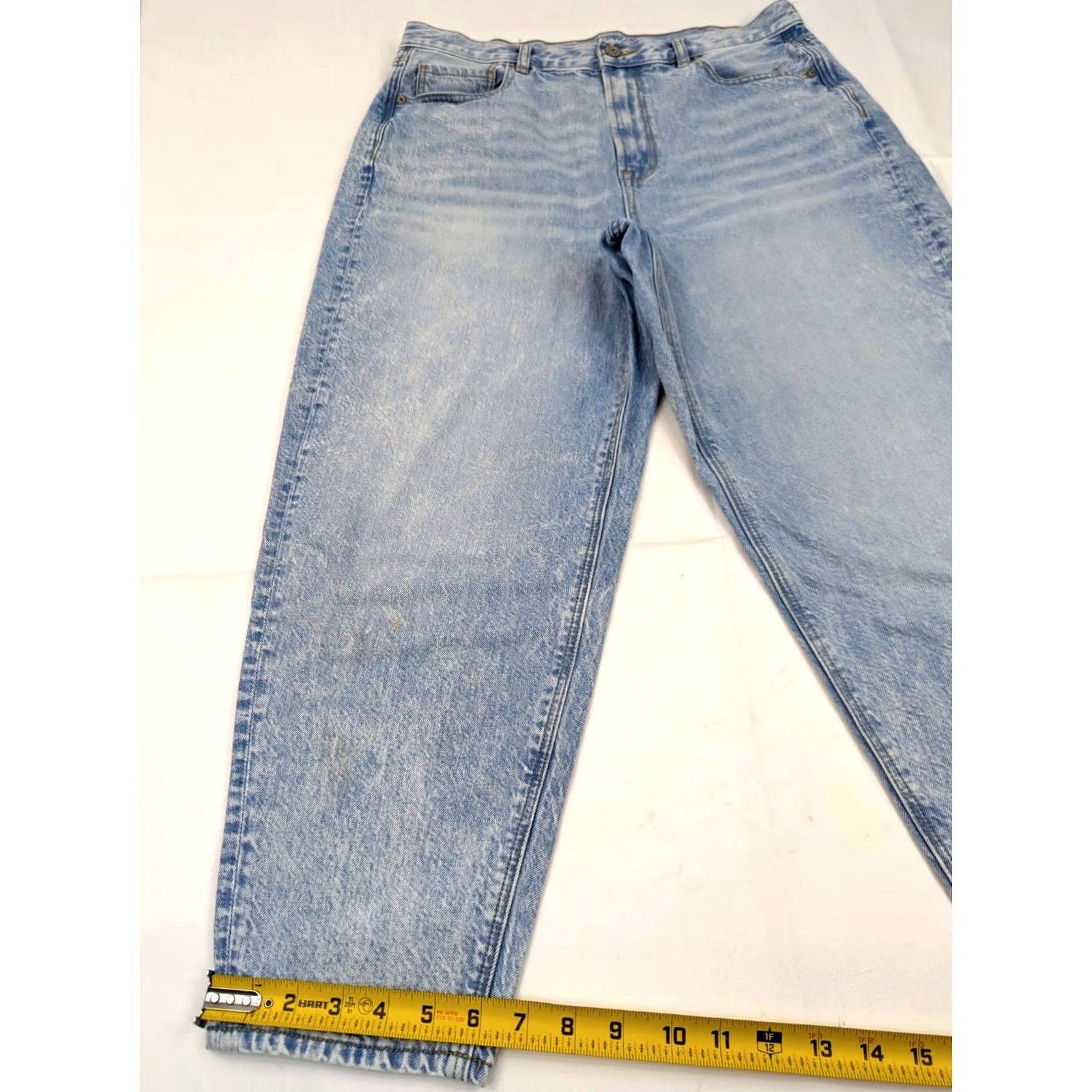 American Eagle Outfitters American Eagle Outfitters Mom Jeans Women 12 Short 32x25 Light Wash Denim Soft Stretch Slimming 90s Theme Mens Women Boys Girls Size 34" / US 12 / IT 48 - 2 Thumbnail
