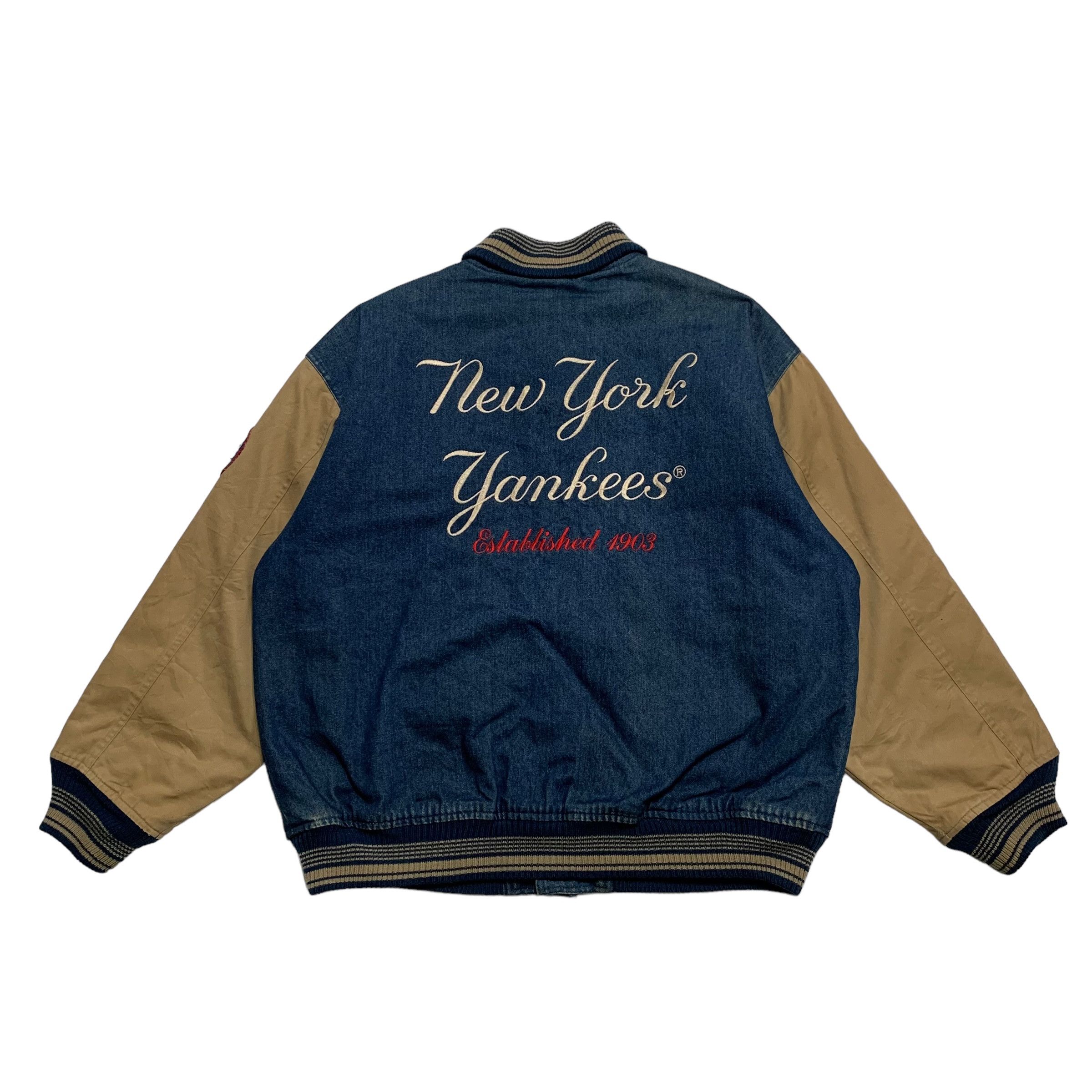 MLB Vintage MLB New York Yankees 50th Year Denim Jacket Size US L / EU 52-54 / 3 - 8 Thumbnail