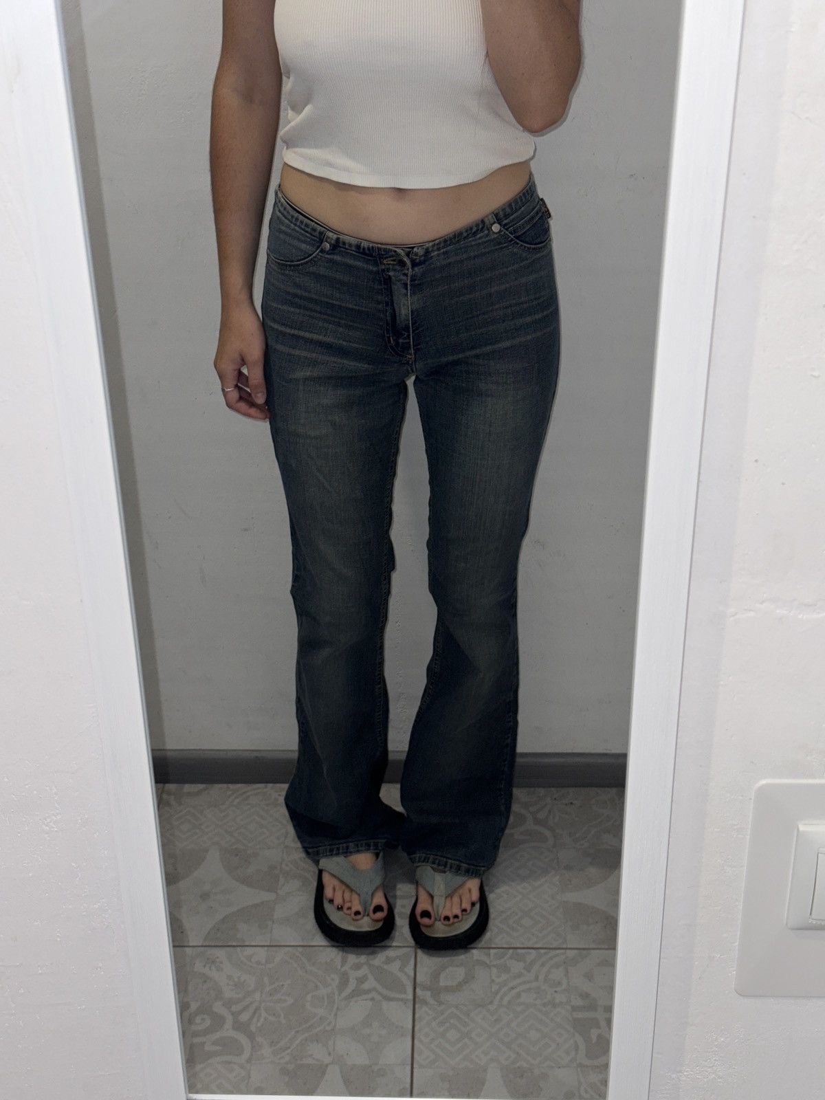 Vintage VINTAGE WASHED DENIM STYLE 2000s OPIUM PANTS Size 27" / US 4 / IT 40 - 1 Thumbnail