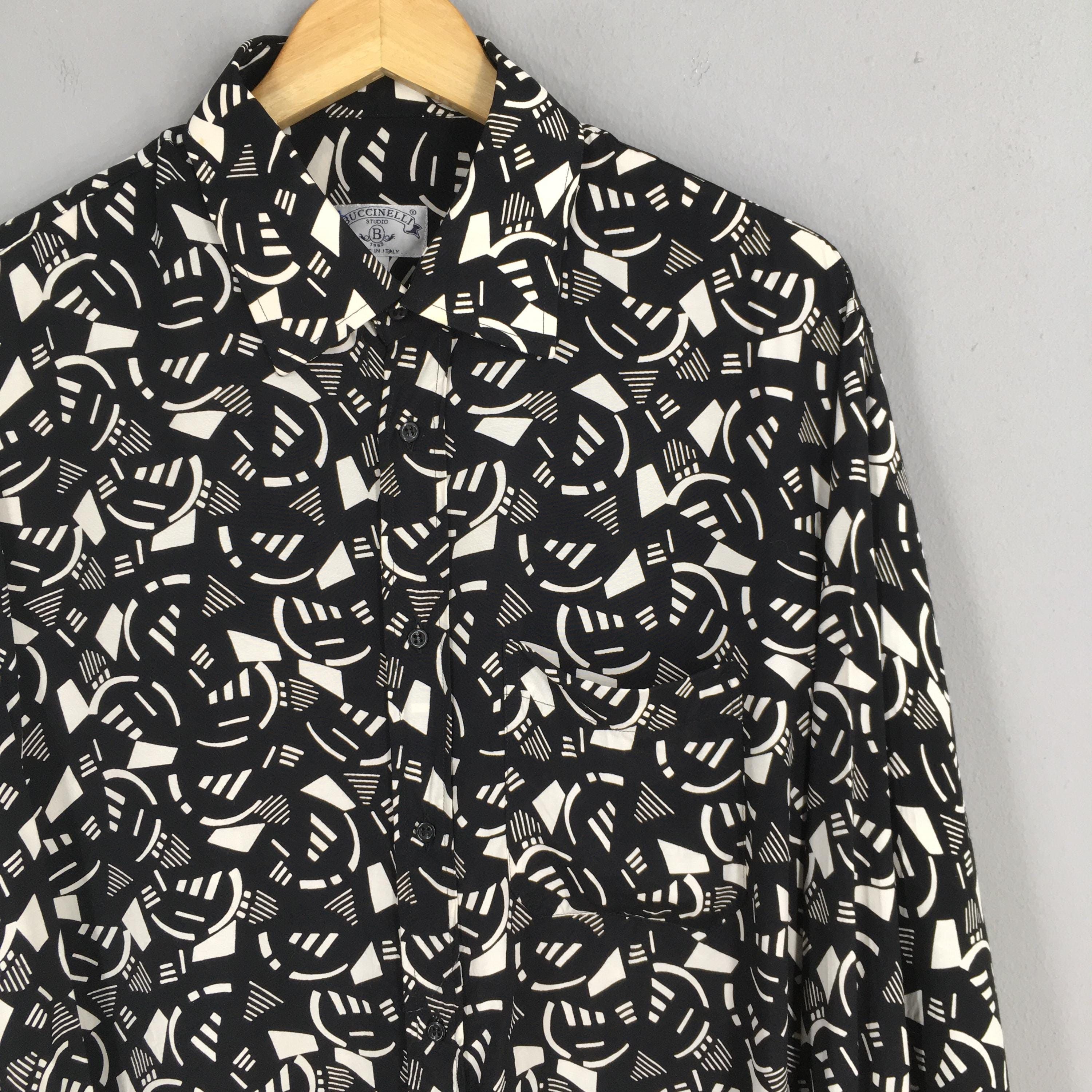 Vintage Vintage Buccinelli Studio Italy Casual Rayon Shirt XLarge Size US XL / EU 56 / 4 - 2 Thumbnail