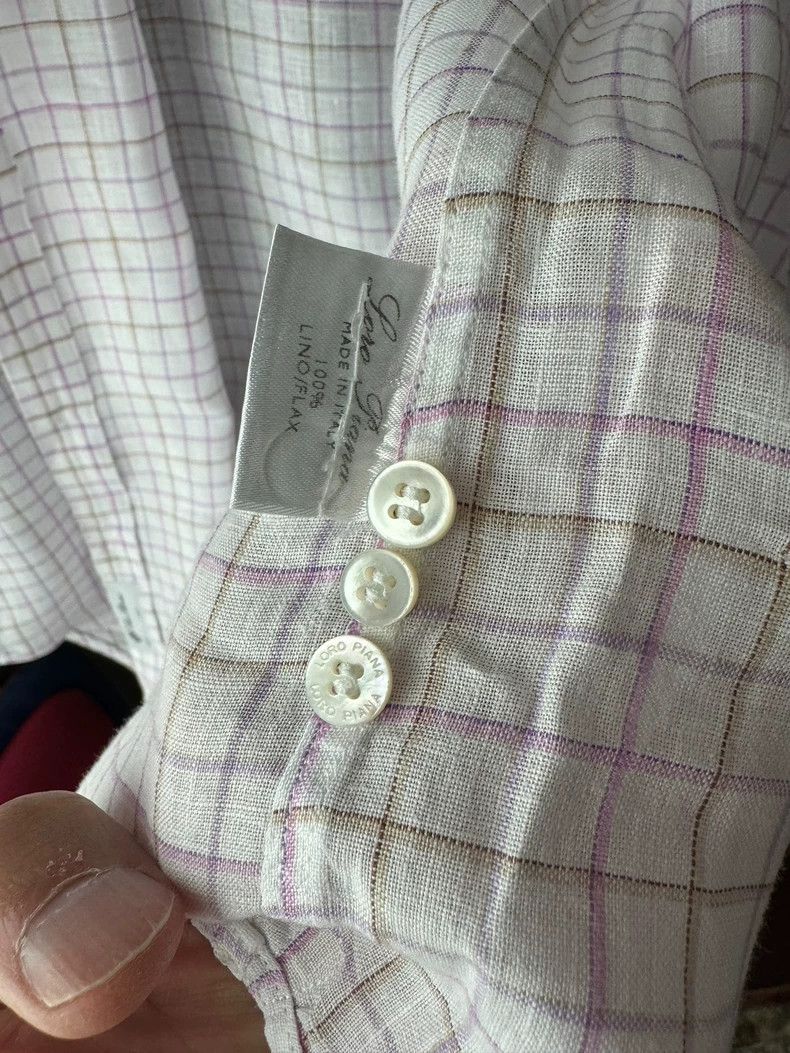 Loro Piana LORO PIANA Flaxen shirt Size US L / EU 52-54 / 3 - 3 Thumbnail