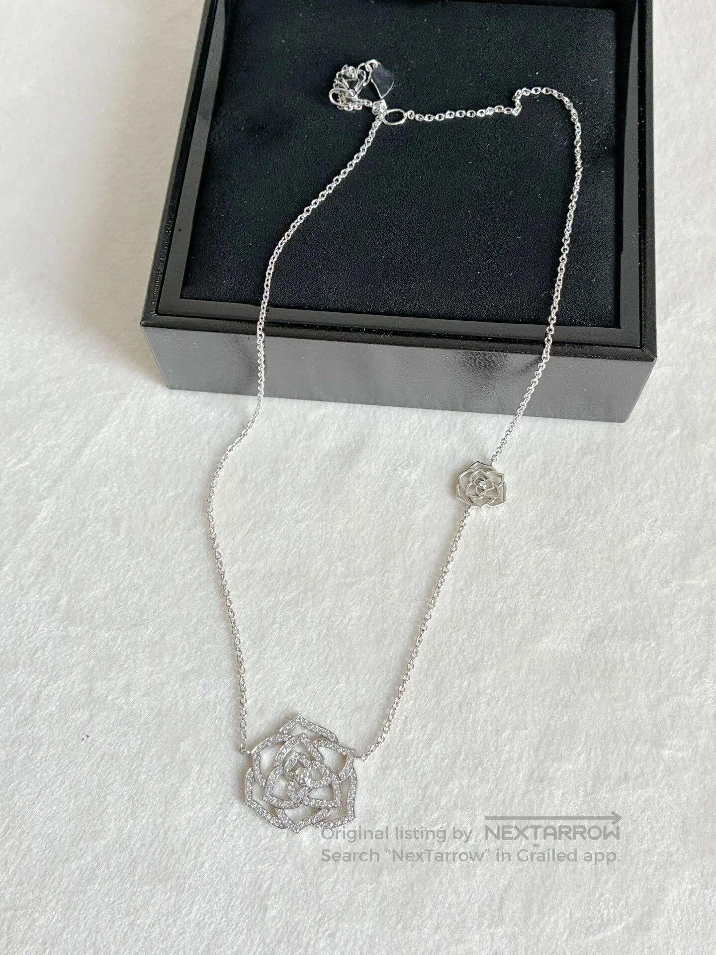 Piaget PIAGET ROSE 18K White Gold Diamond Necklace. Size ONE SIZE - 4 Thumbnail