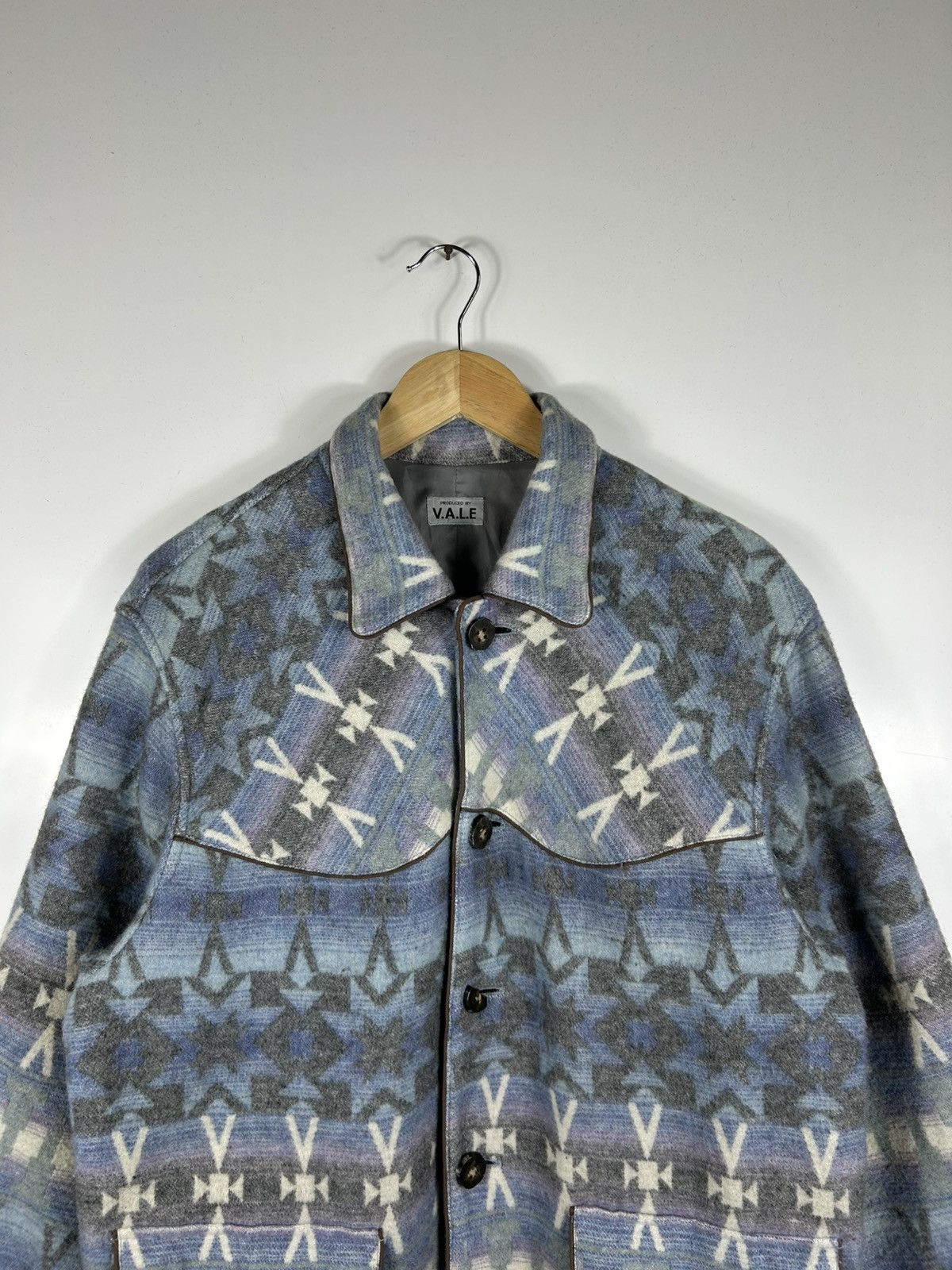 Japanese Brand × Native ⚡️Vintage V.A.L.E Western Aztec Fleece Shirt Jacket Size US M / EU 48-50 / 2 - 4 Thumbnail