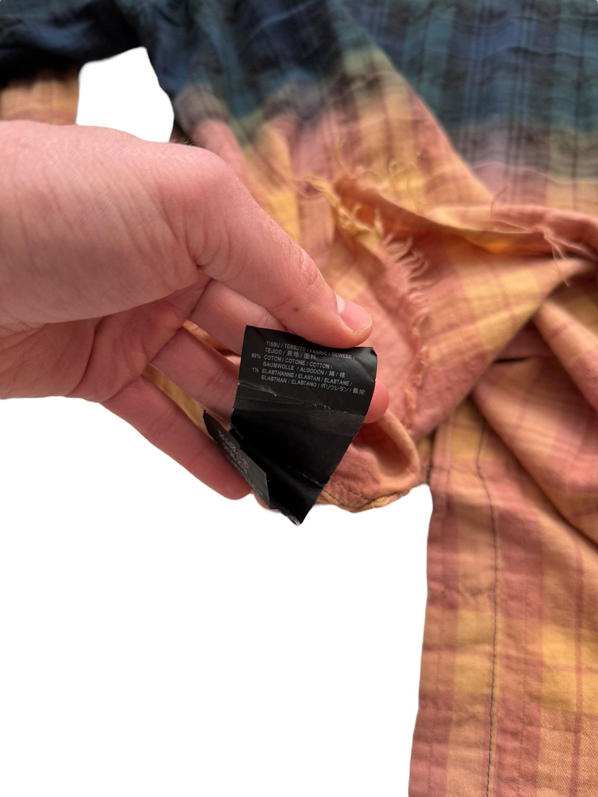 Saint Laurent Paris GRAIL SS16 Hedi Surf Sounds Bleach Distressed Flannel Size US XL / EU 56 / 4 - 9 Thumbnail