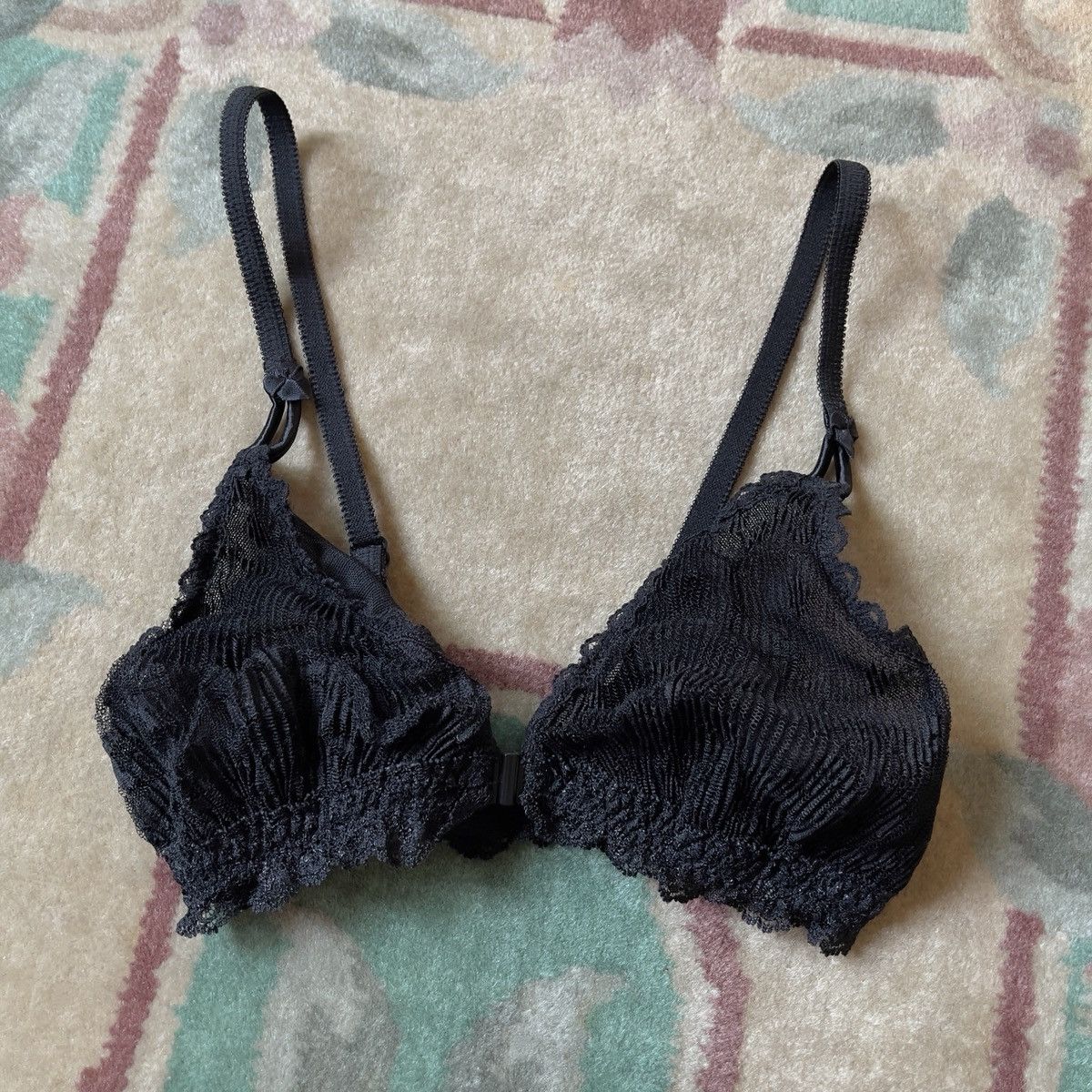Vintage Vintage 1990s Black Semi-Sheer Lace Lingerie Set (S–M) Size M / US 6-8 / IT 42-44 - 10 Thumbnail