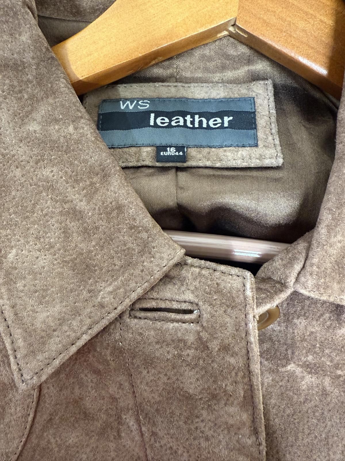 Other WS Leather Brown Suede Women's Coat Size 16 Size ONE SIZE - 3 Thumbnail