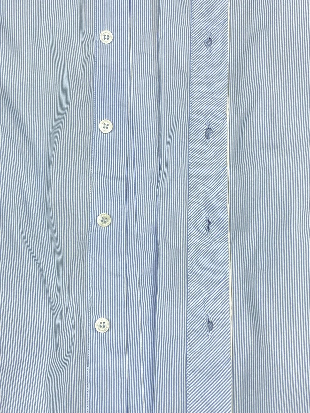 Dolce & Gabbana Dolce & Gabbana Blue White Pinstripe Dress Shirt Slim Fit Size US M / EU 48-50 / 2 - 18 Thumbnail