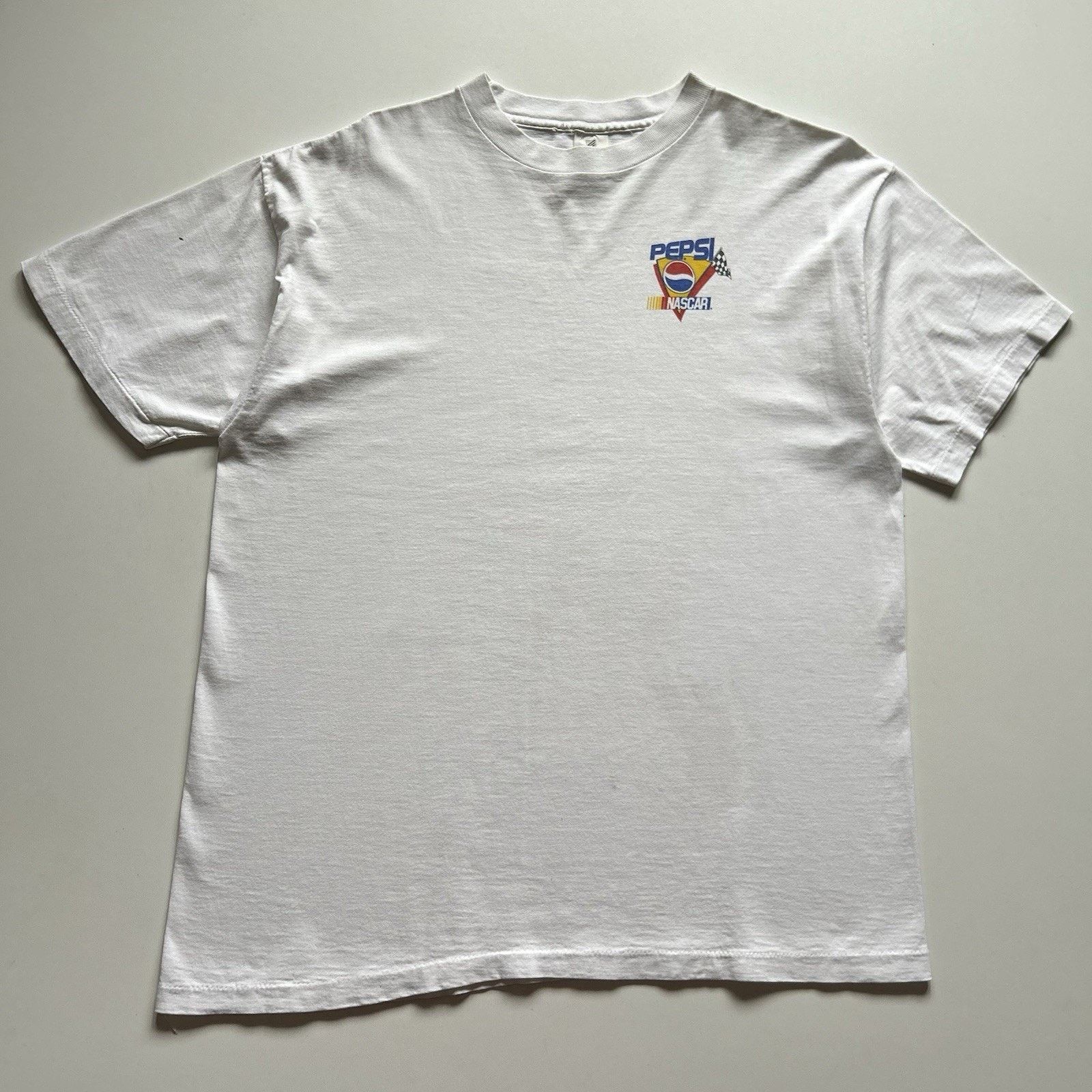 NASCAR × Pepsi × Vintage Vintage 90s Pepsi Nascar T-Shirt XL White Single Stitch Rare Size US XL / EU 56 / 4 - 1 Thumbnail