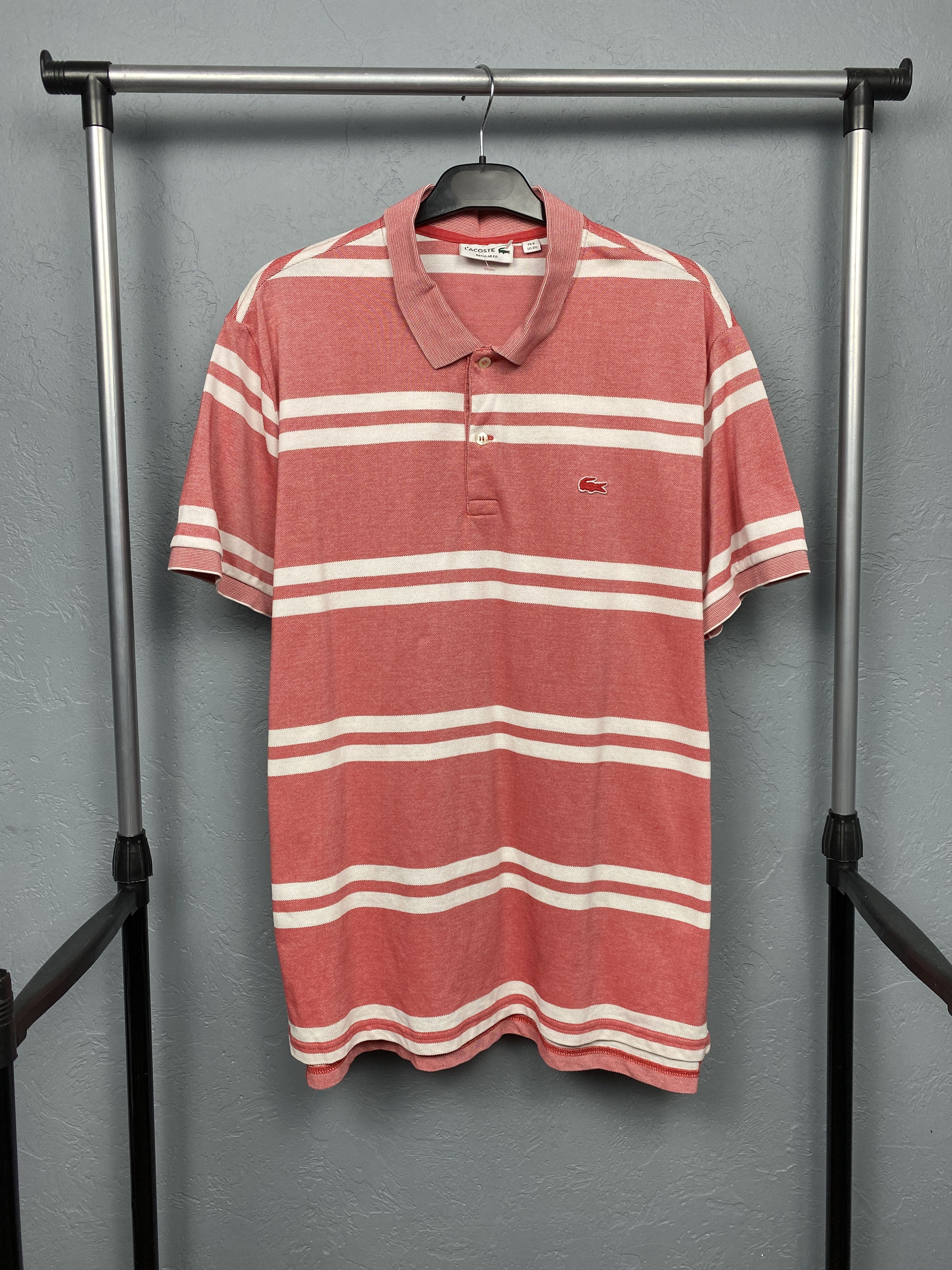 Lacoste Lacoste Vintage Mens Striped Polo Shirt Size US XXL / EU 58 / 5 - 1 Thumbnail
