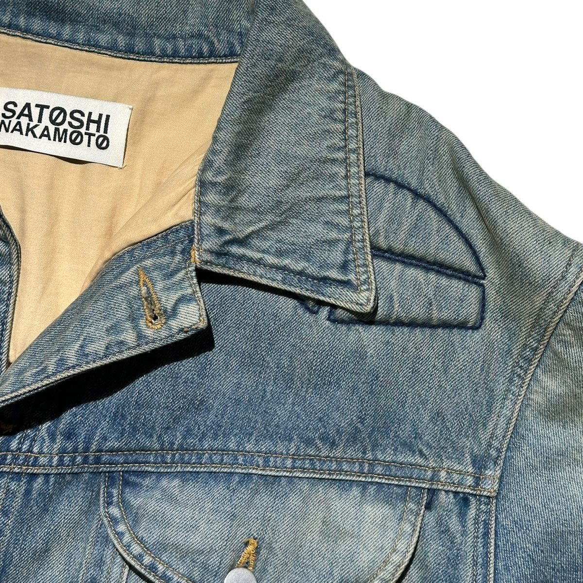 Satoshi Nakamoto padded moto trucker denim jacket Size US XXL / EU 58 / 5 - 3 Thumbnail