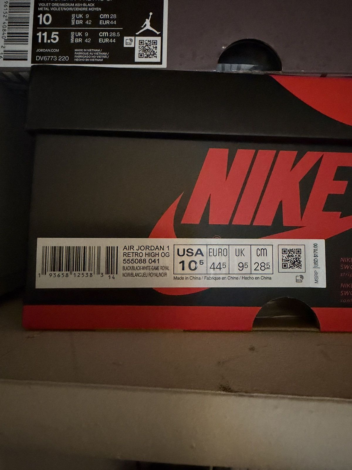 Jordan Brand Jordan 1 royal toe Size US 10.5 / EU 43-44 - 6 Thumbnail