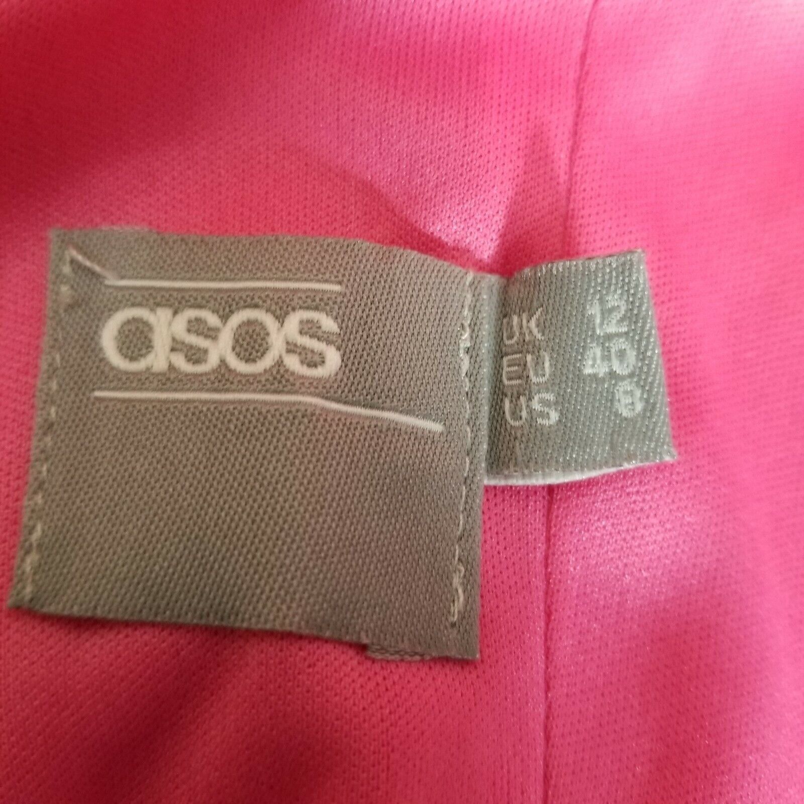Asos Asos Hot Pink Dress Off Shoulder Linen Pockets US8 Skater Fi Size M / US 6-8 / IT 42-44 - 5 Thumbnail