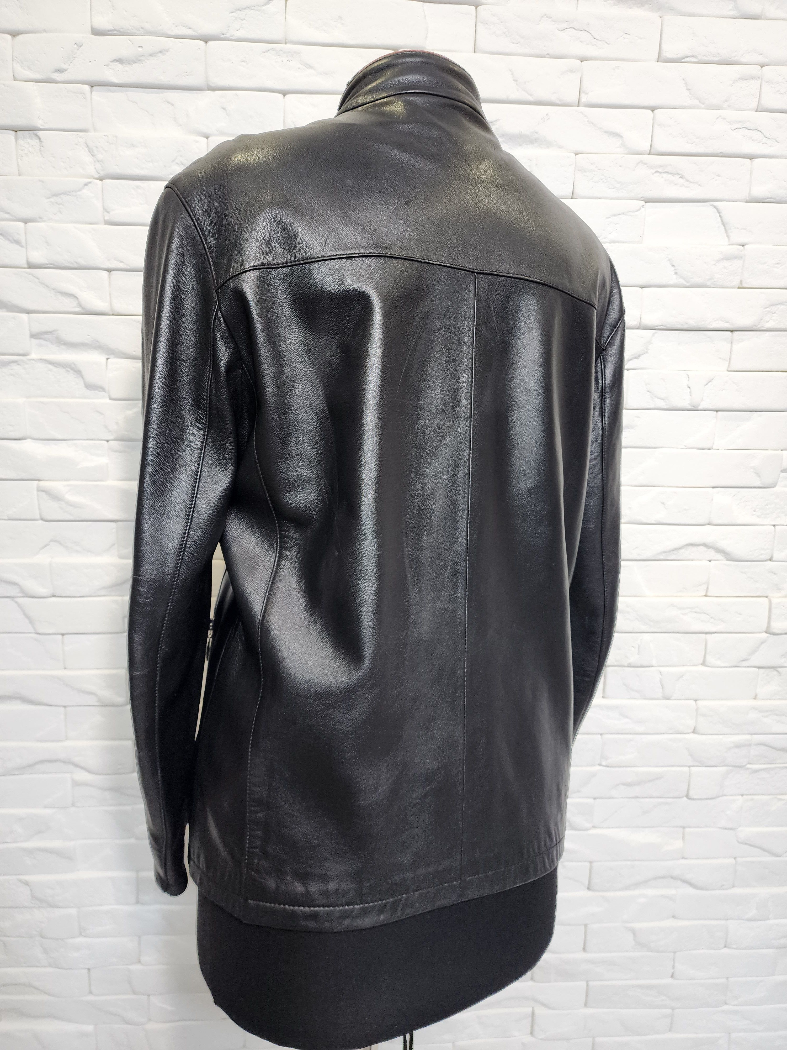 Genuine Leather Stylish Black Genuine Leather Jacket: Men's Zippered Style Size US M / EU 48-50 / 2 - 6 Thumbnail