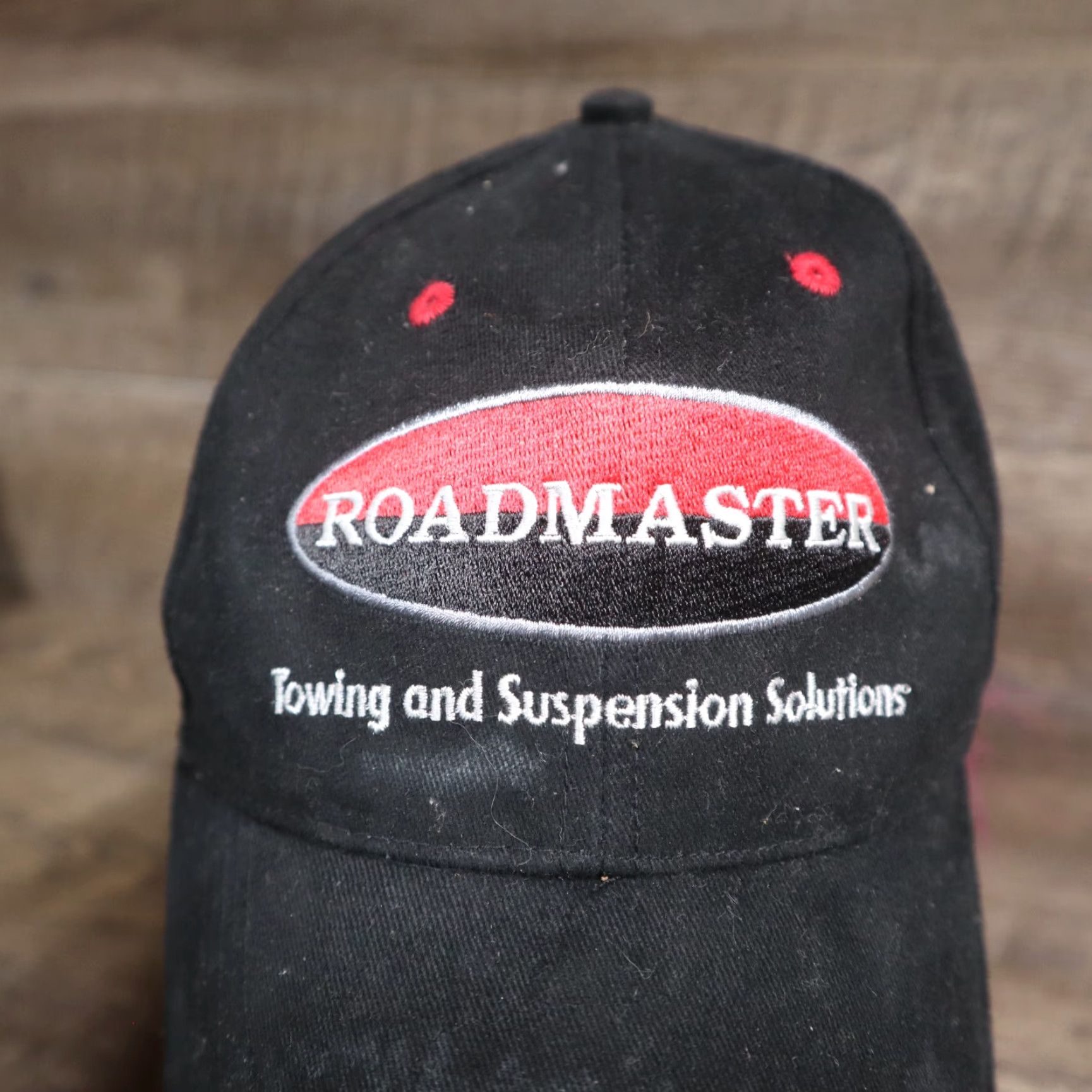 Vintage Roadmster Hat Baseball Cap Black Adjustable Men Casual Embroidered Towing and Suspension Brand Unbranded Cap Size ONE SIZE - 2 Thumbnail