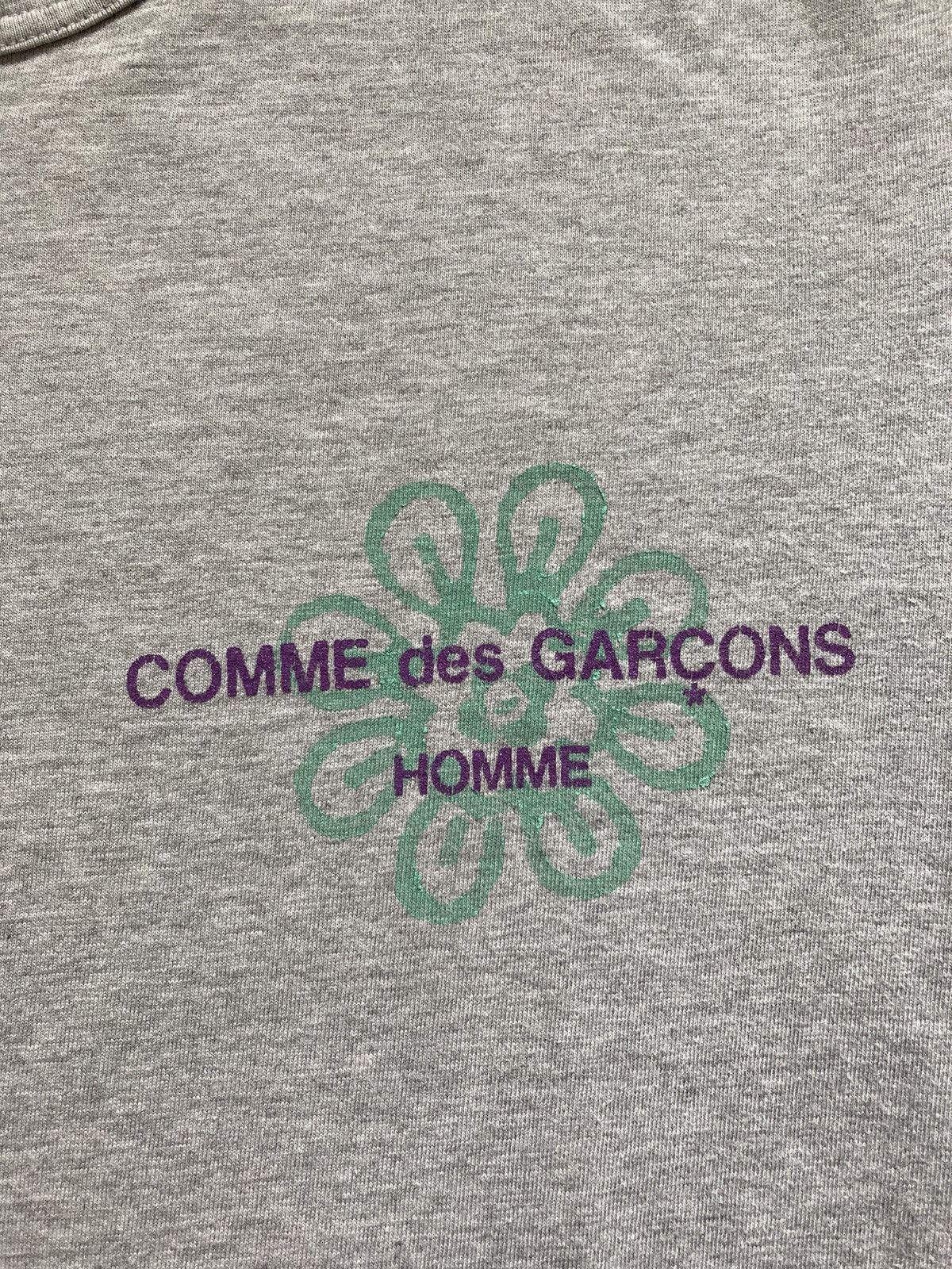 Comme des Garcons 2001 Flower Logo Tee (Grey) Size US M / EU 48-50 / 2 - 9 Thumbnail