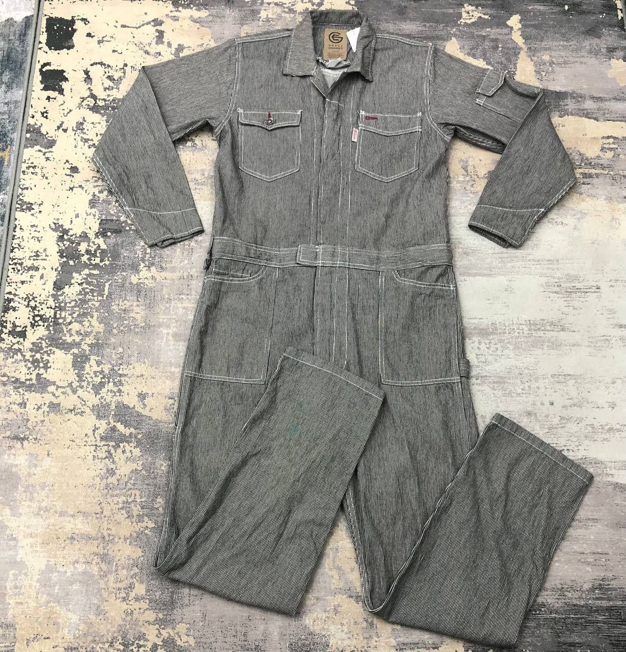 Japanese Brand P682 BRACE ENGINEER'S ICONIC HICKORY STRIPED COVERALLS Size US M / EU 48-50 / 2 - 2 Thumbnail