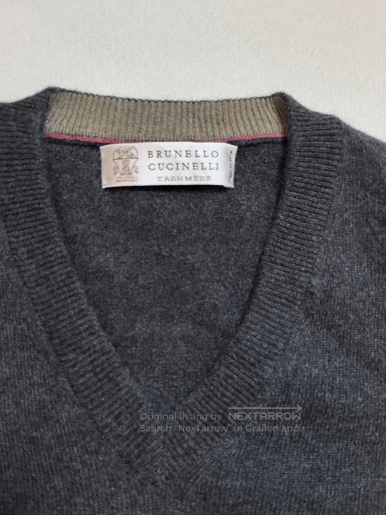 Brunello Cucinelli Brunello Cucinelli Gray Cashmere Sweater. Size US M / EU 48-50 / 2 - 2 Thumbnail