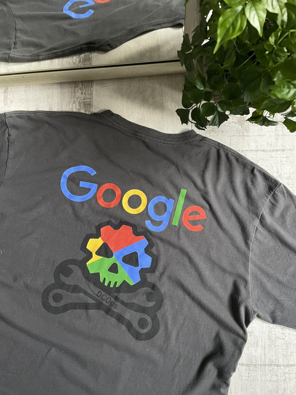 Vintage Humor Y2K Google Vintage DC Operations T-Shirt Skull Printed Size US XL / EU 56 / 4 - 3 Thumbnail