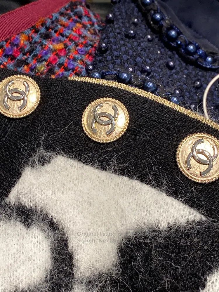 Other Chanel 20a black and white horsehair knitted sweater Size XS / US 0-2 / IT 36-38 - 4 Thumbnail