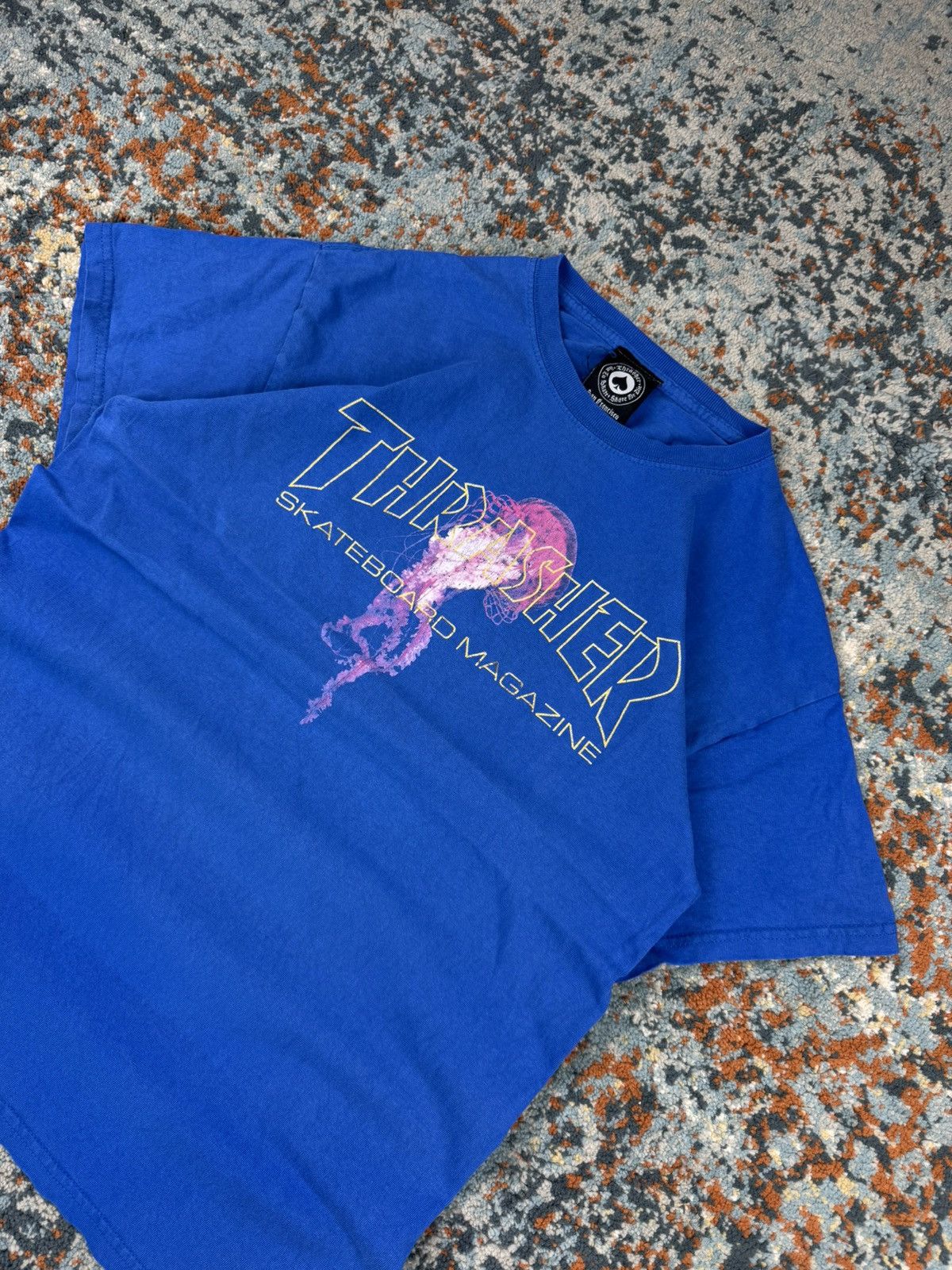 Thrasher × Vintage Vintage 00s Thrasher skateboard magazine jellyfish tee Size US M / EU 48-50 / 2 - 3 Thumbnail