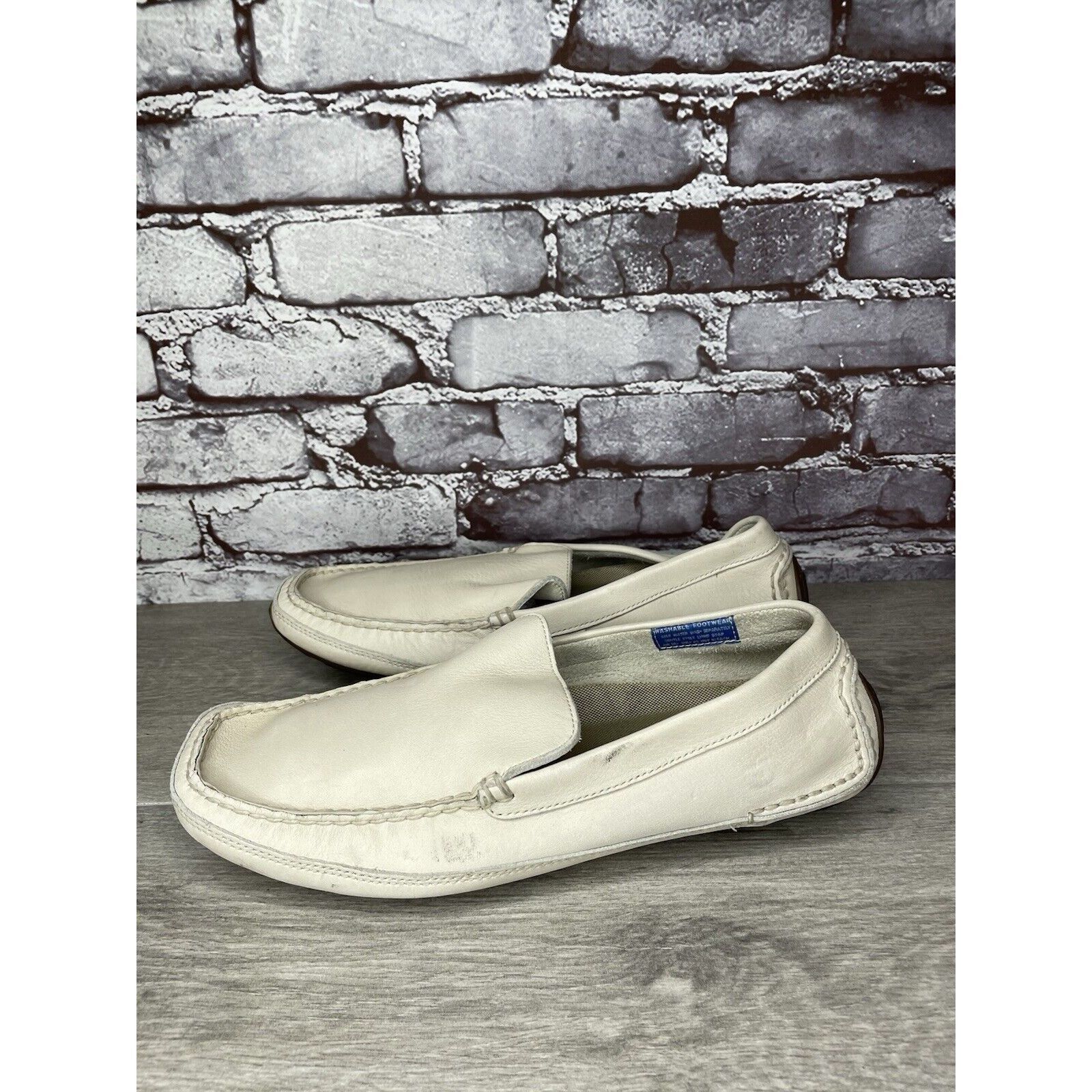 Rockport Rockport Washable Footwear Ivory Cream Leather Driving Shoes Size US 10.5 / EU 43-44 - 10 Thumbnail