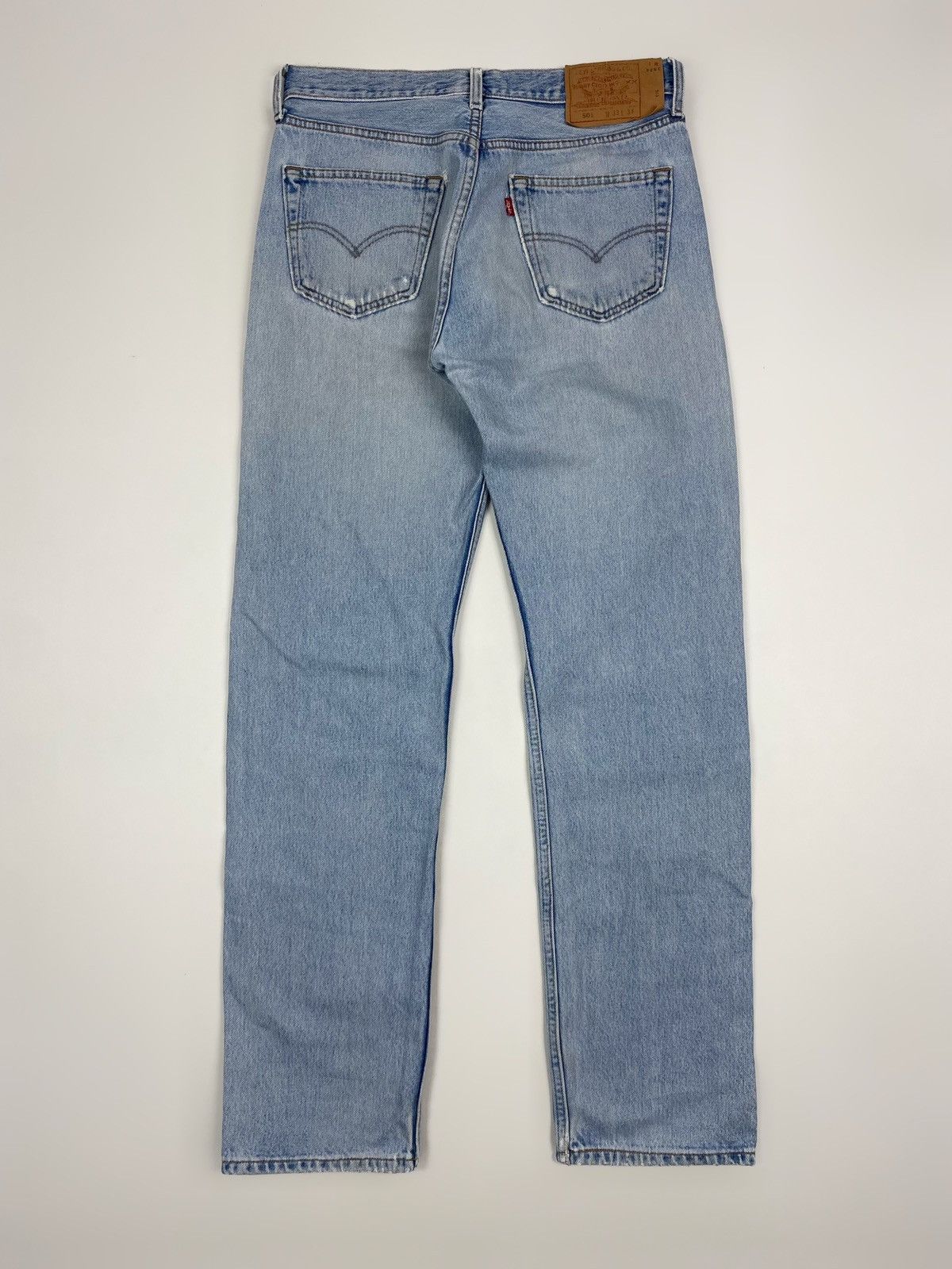 Levi's 2000s Vintage Distressed Levi’s 501 Washed Blue Denim Pants Size US 33 - 9 Thumbnail