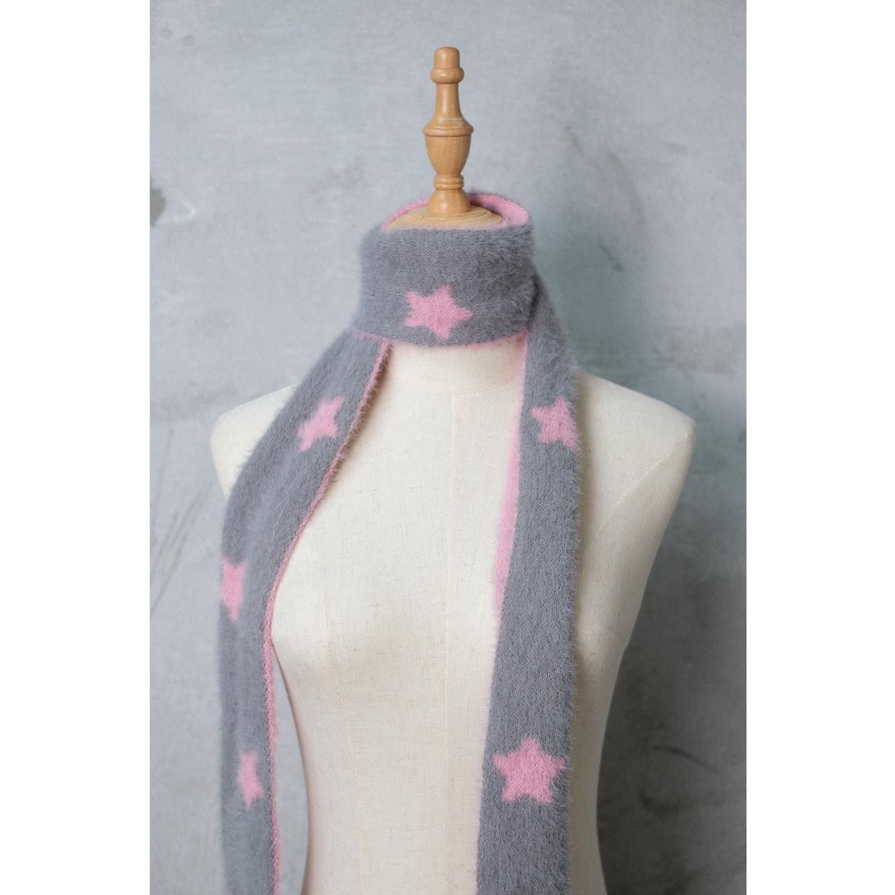 Japanese Brand Rare Vtg Star Pattern Scarf OS Size ONE SIZE - 6 Thumbnail