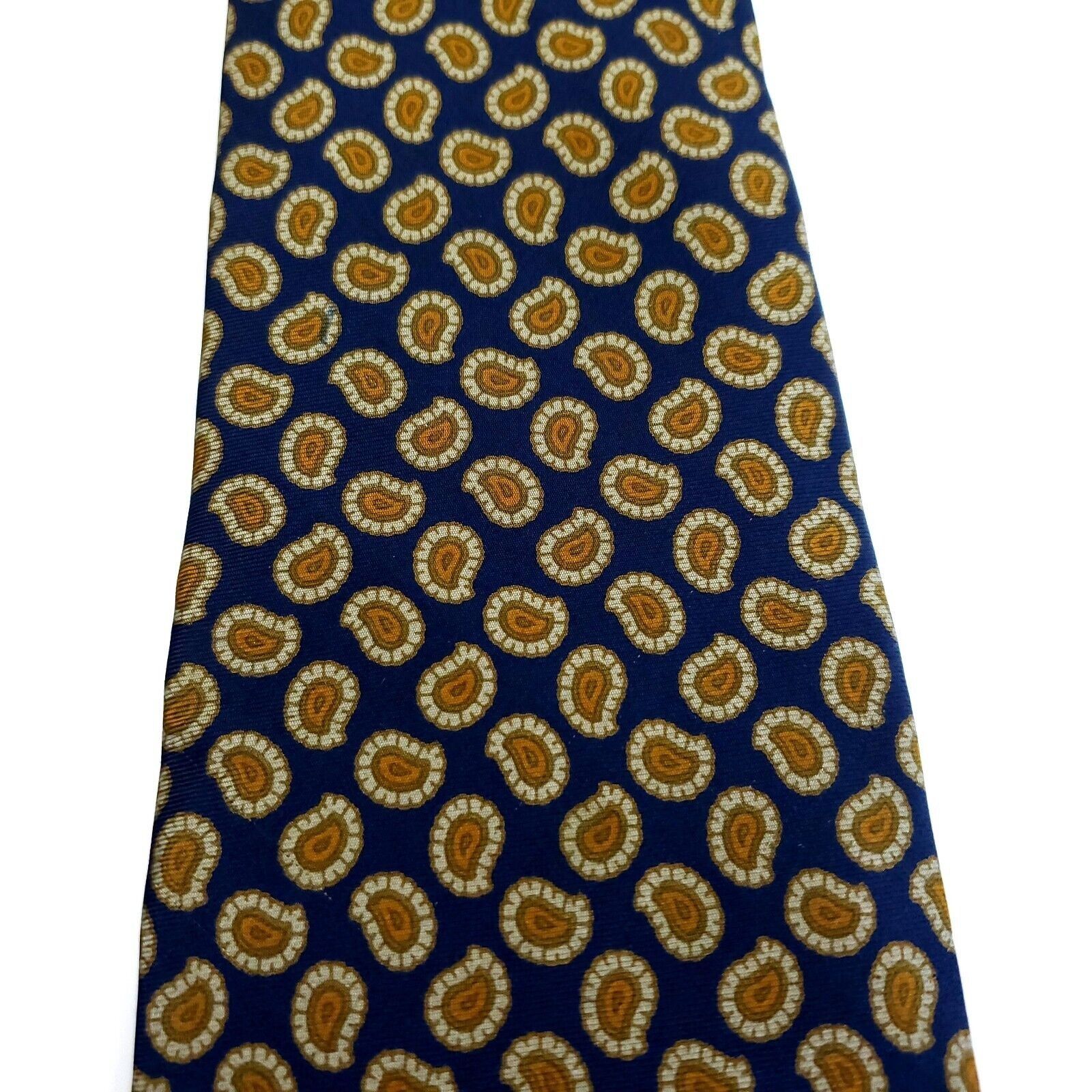 Barneys New York Barney's New York Blue Brown Silk Tie Woven Paisley Size ONE SIZE - 2 Thumbnail