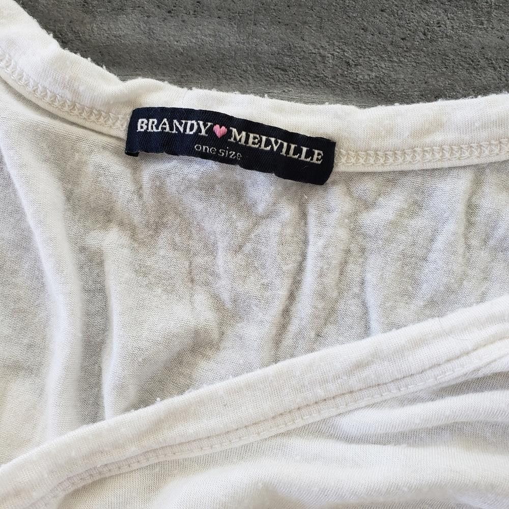 Designer White Solid Pocket Detailed Melville Short Sleeve Size ONE SIZE - 3 Thumbnail