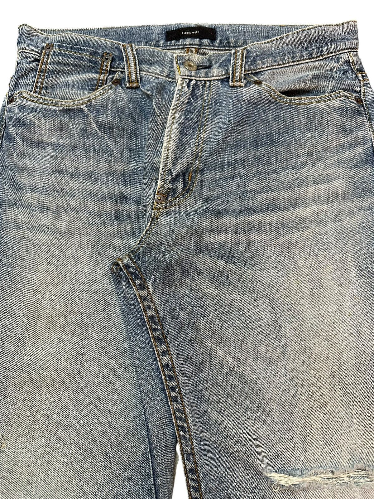 Acne Studios Vintage Japanese Brand Blue Faded Wash Distress Loose Jeans Size US 32 / EU 48 - 4 Thumbnail