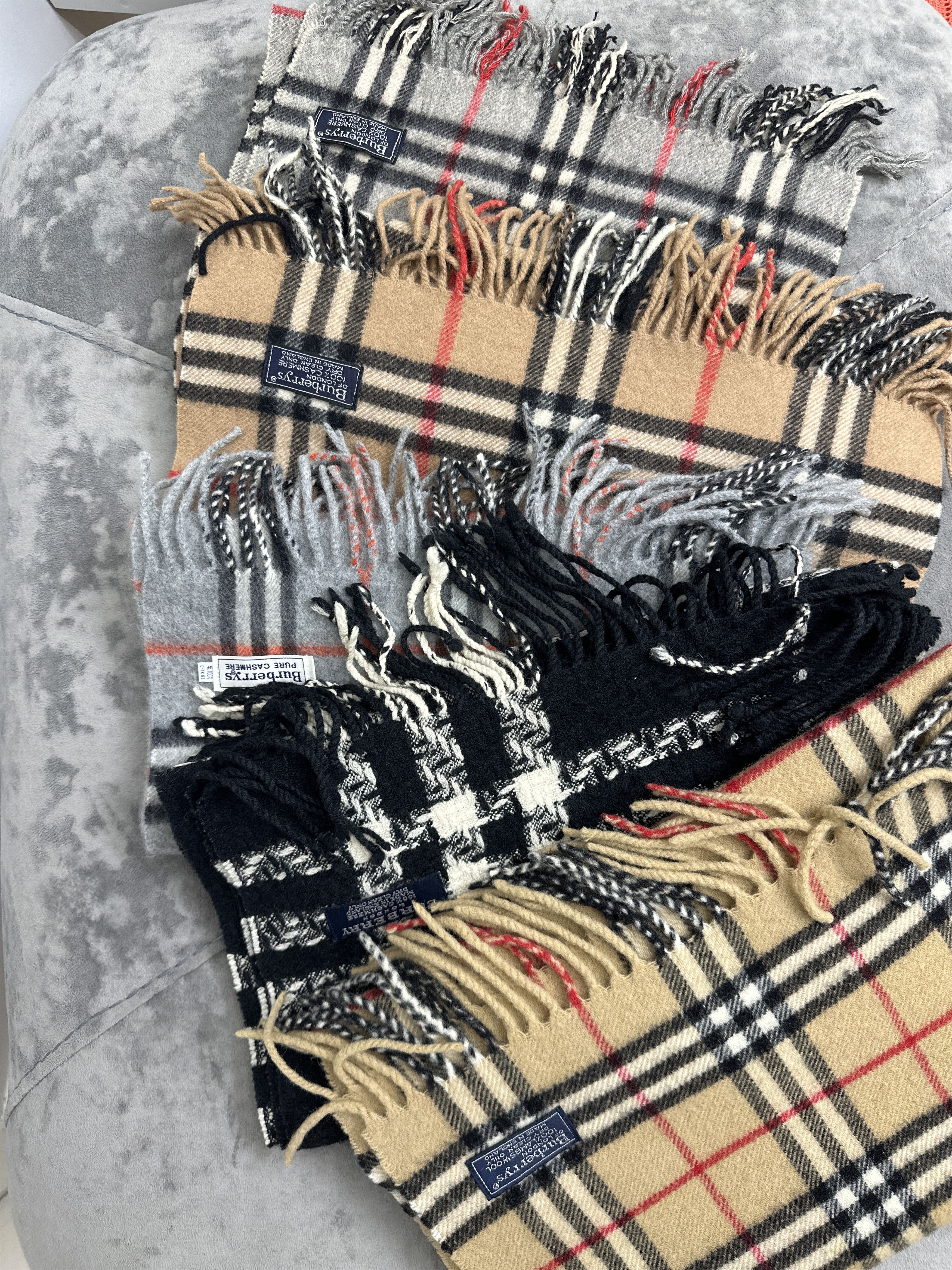 Burberry Archive Burberry Vintage 100% Cashmere Check Scarf 160 x 36 Size ONE SIZE - 4 Thumbnail