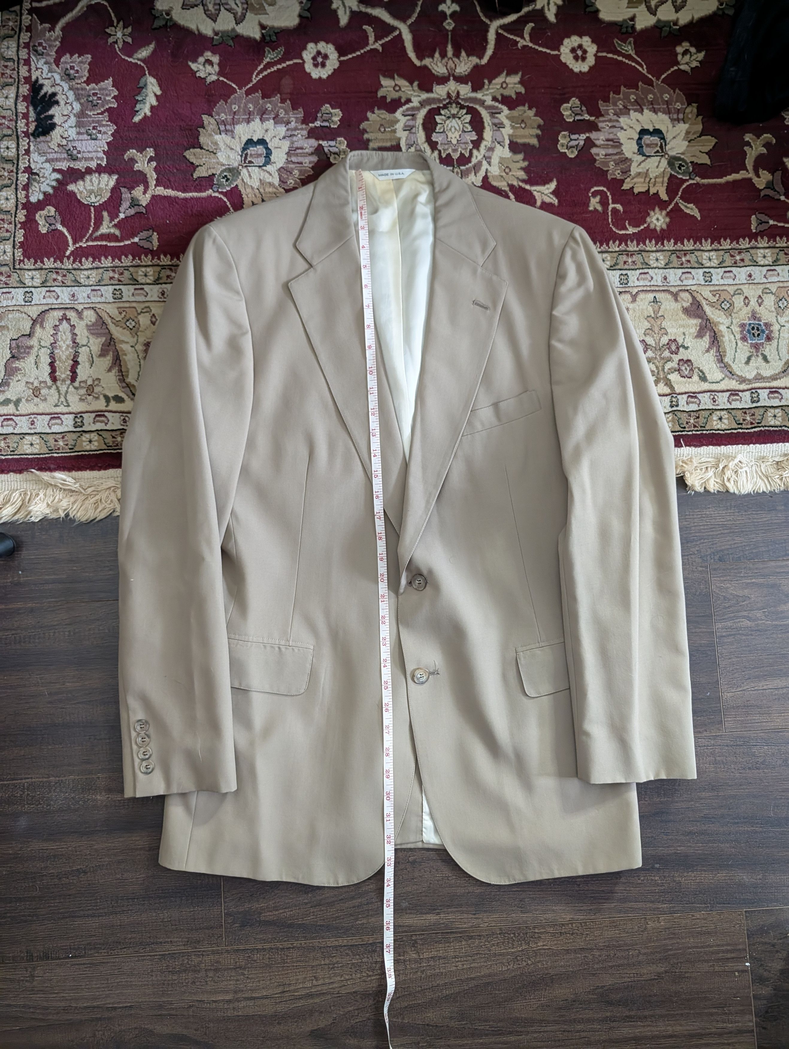 Kilgour KF&S Bespoke Khaki 2pc Suit MiUSA - Jacket & Trousers Size 40L - 14 Thumbnail