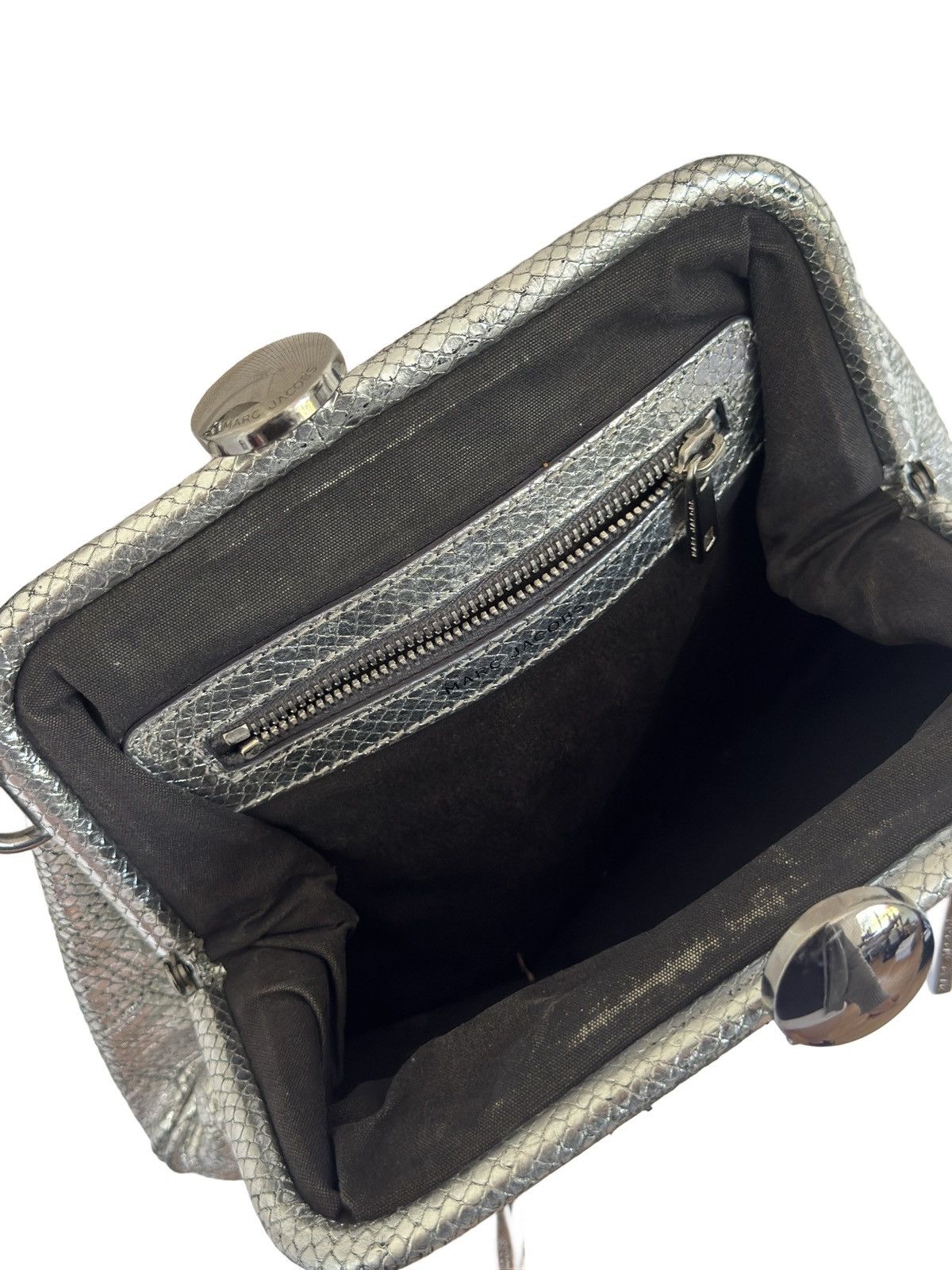 Marc Jacobs RARE 2009 Marc Jacobs Runway Studded Metallic Python Purse Size ONE SIZE - 8 Thumbnail
