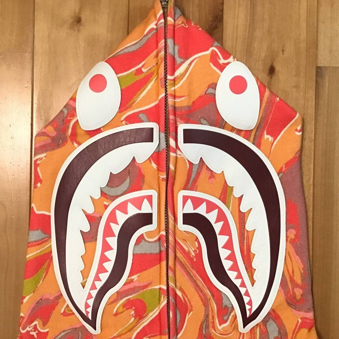 Bape BAPE Marbling camo shark full zip hoodie a bathing ape Size US M / EU 48-50 / 2 - 3 Thumbnail