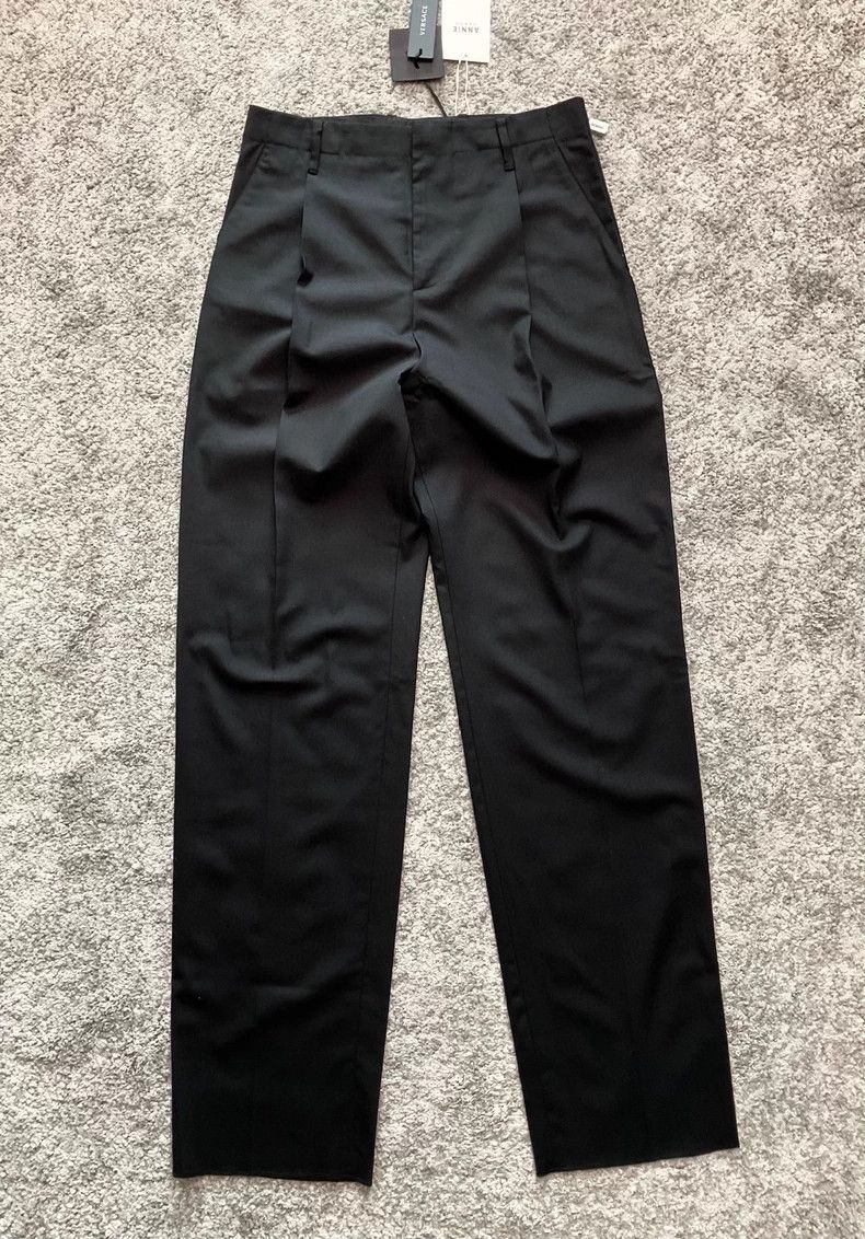 Versace Versace Wool wide-leg pants with a mid-high waist Size 30" / US 8 / IT 44 - 1 Thumbnail