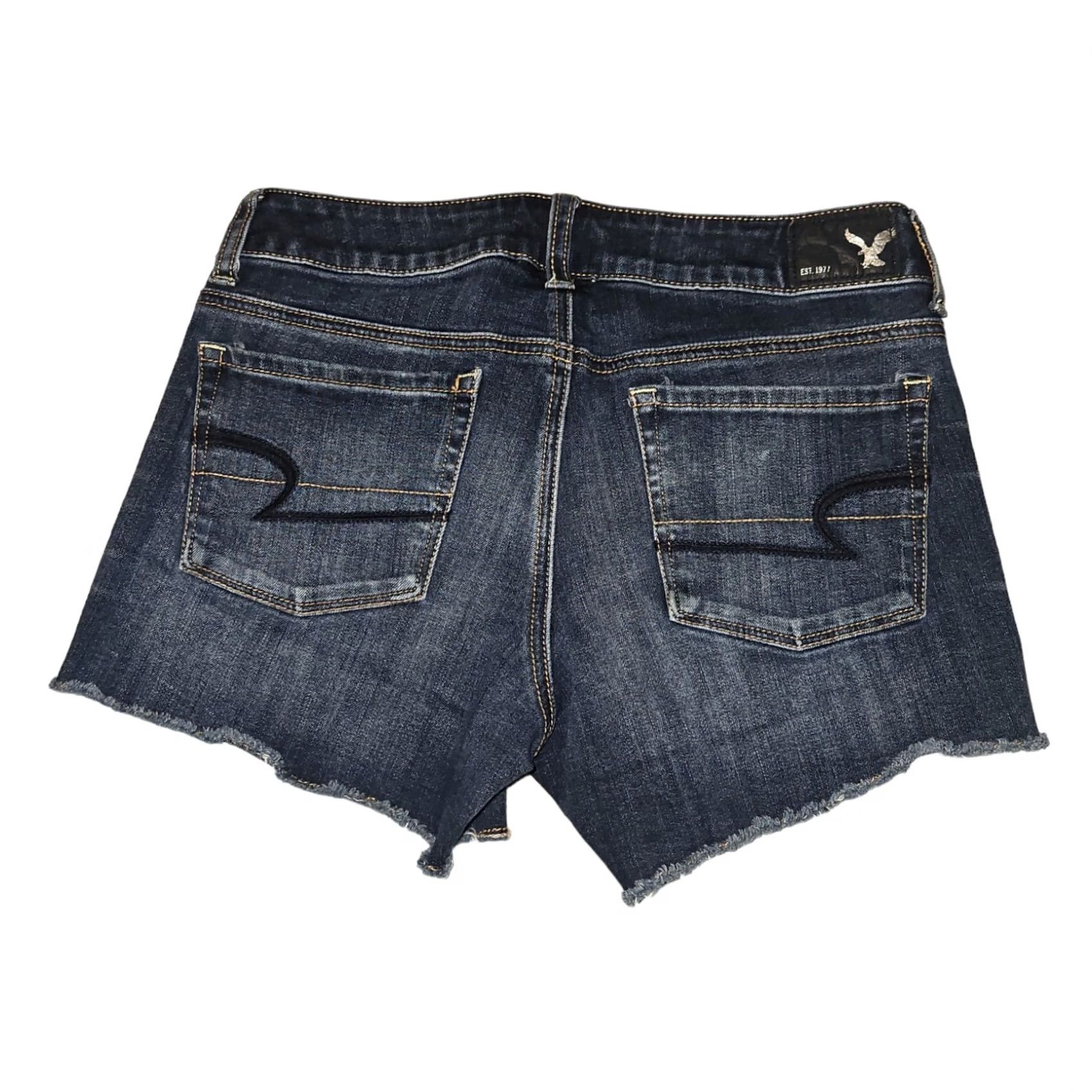 American Eagle Outfitters American Eagle Women's 2 Cut Off Shorts Low Rise Stretch Casual Preppy Blue Denim Size 26" / US 2 / IT 38 - 6 Thumbnail