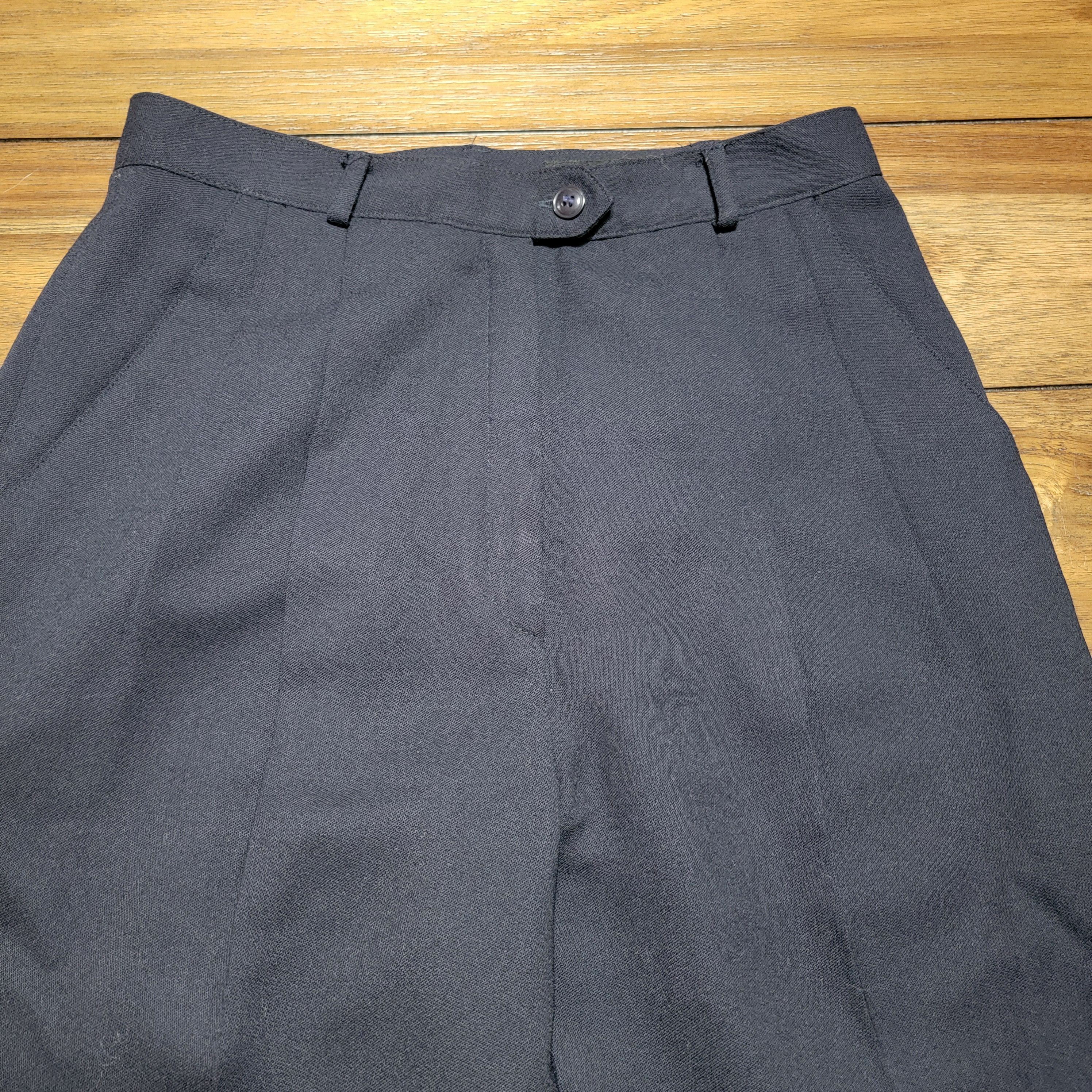 Other Kasper & Company ASL 100% Wool Slacks Black - Size 8 Petite Size 27" / US 4 / IT 40 - 2 Thumbnail