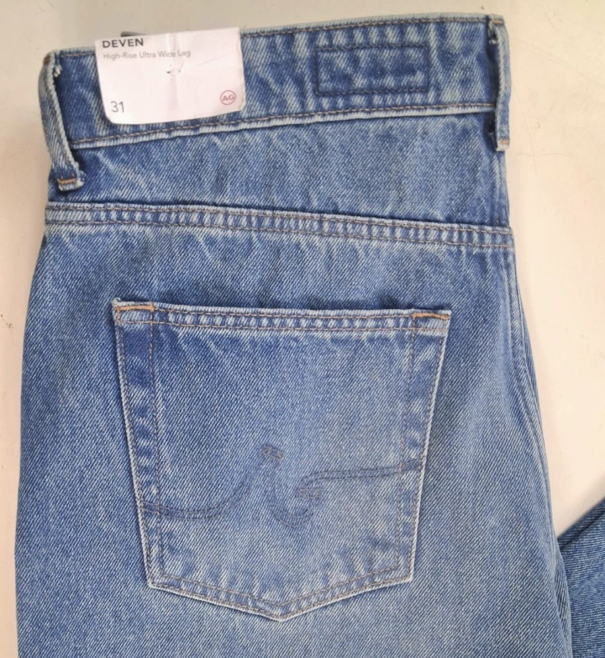 AG Adriano Goldschmied AG Adriano Goldschmied Size 31 Ultra Wide Leg Republic Deven Size 31" - 3 Thumbnail