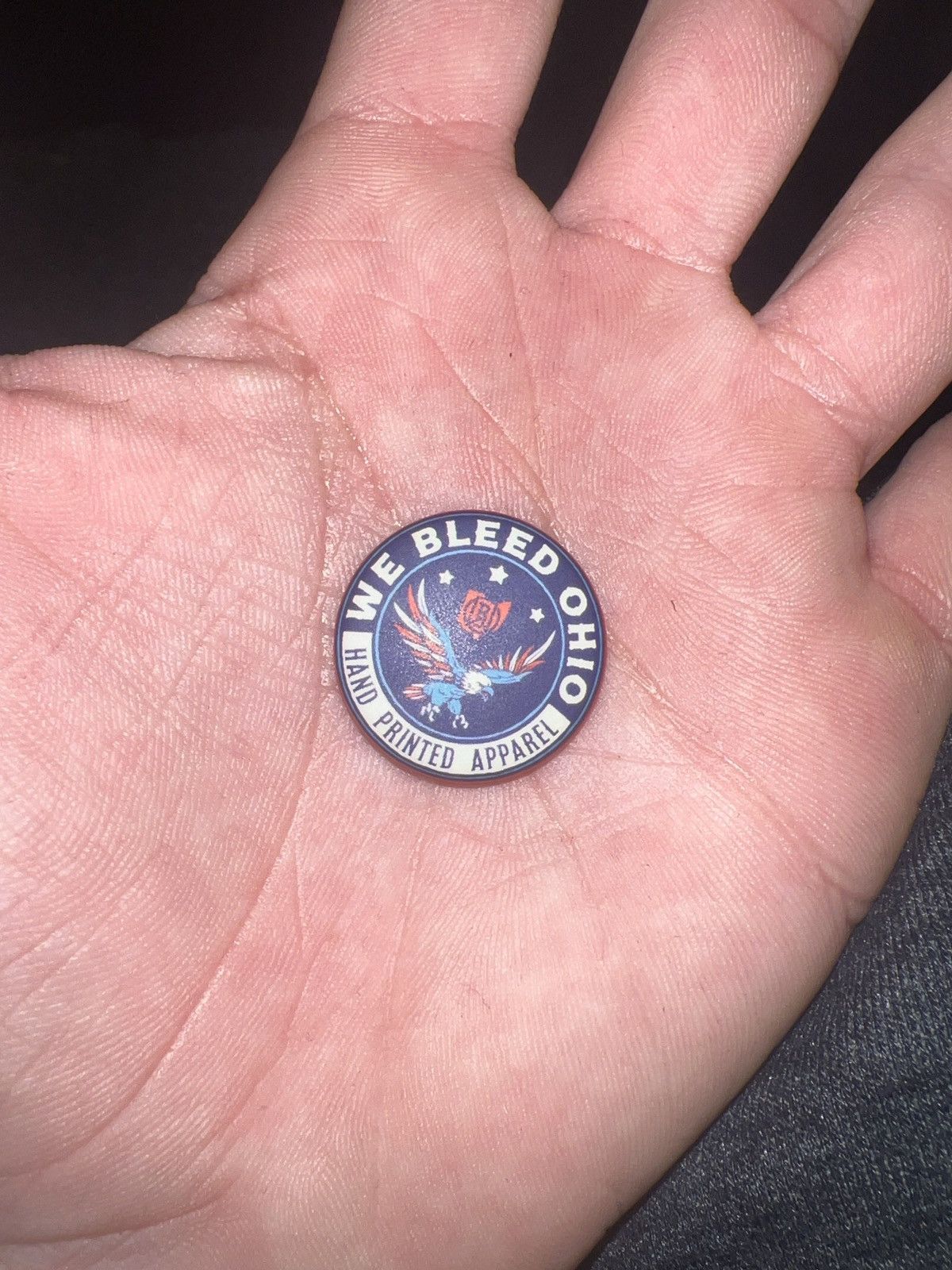 Hypebeast We Bleed Ohio Hand Printed Apparel Pin Size ONE SIZE - 2 Thumbnail