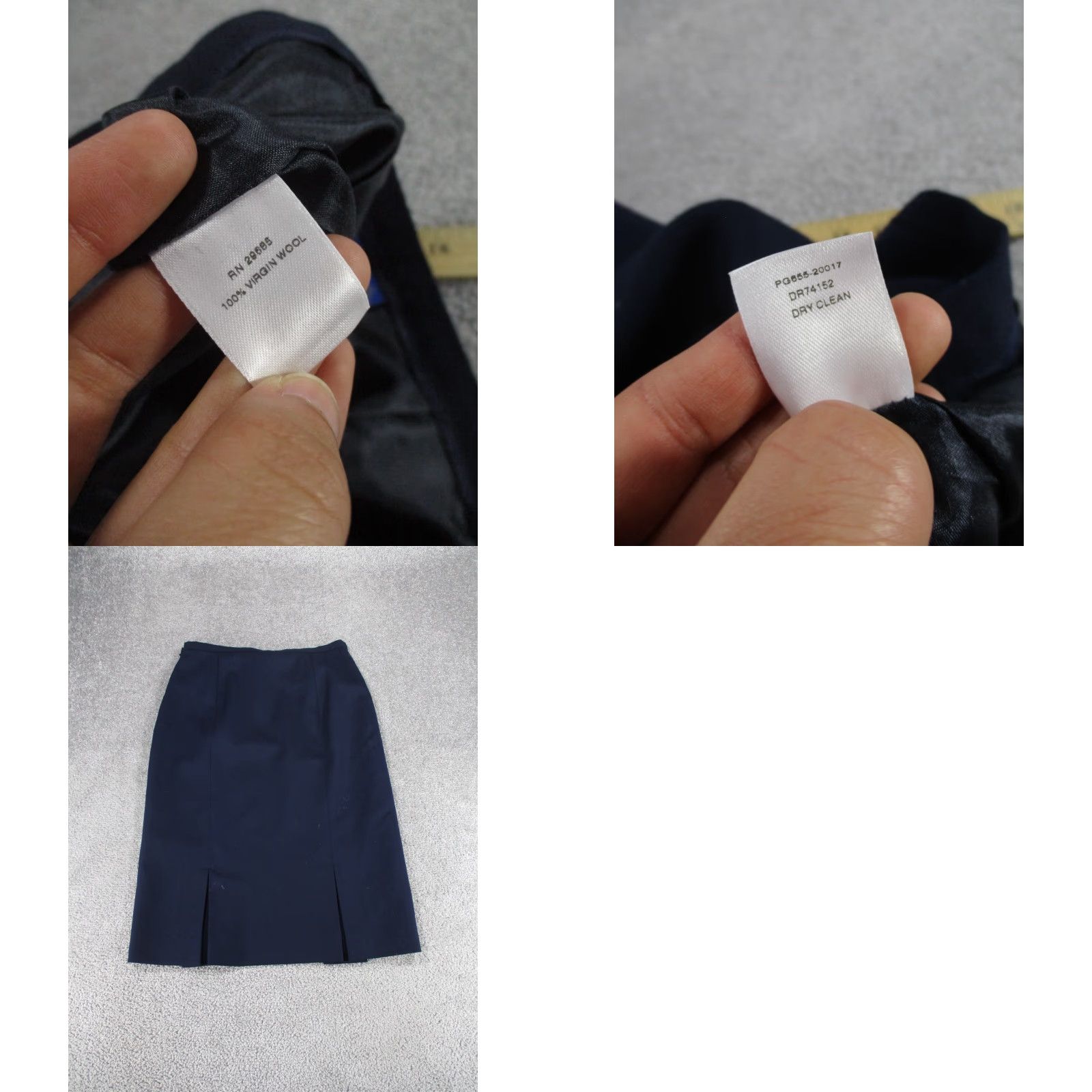 Pendleton Pendleton Skirt Womens 2 Petite Navy Blue Virgin Wool Midi Zipper Size 26" / US 2 / IT 38 - 8 Thumbnail