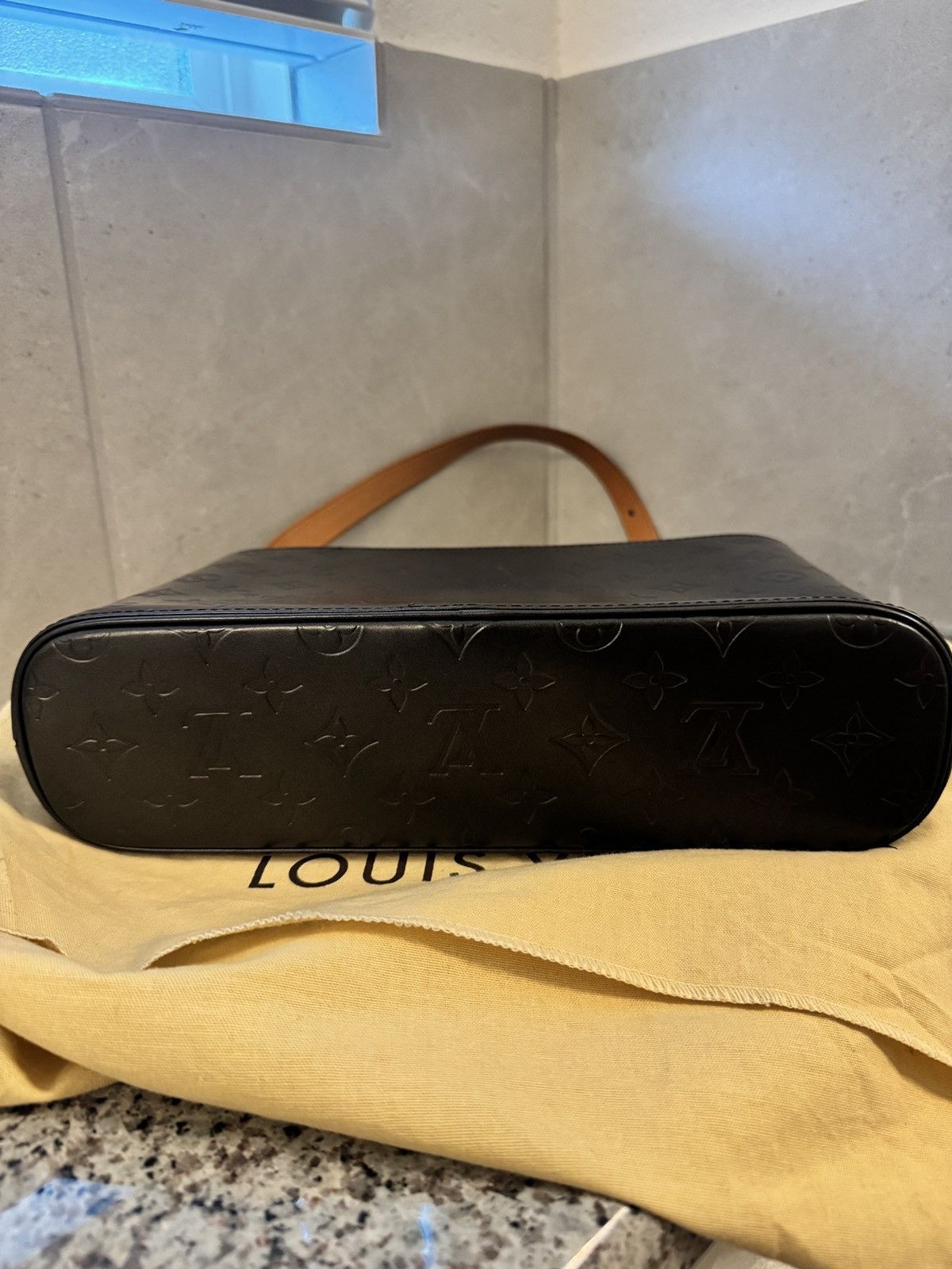 Louis Vuitton Louis Vuitton Vintage - Monogram Mat Alston Bag - Black Size ONE SIZE - 3 Thumbnail