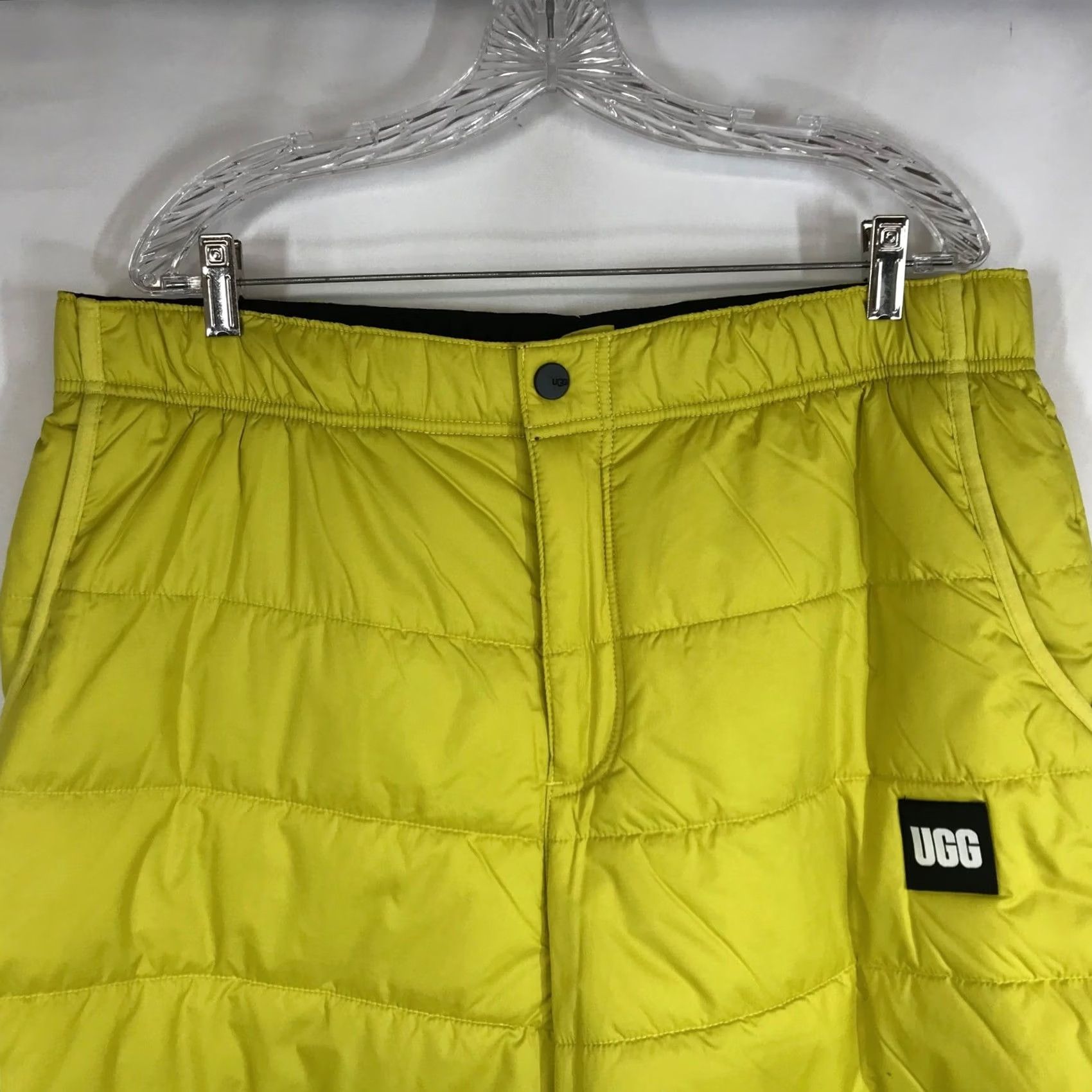 Ugg UGG Puffer Shorts Bermuda Women's XL Yellow Quilted Insulated Casual Outdoor Winter Size 40" / US 18 - 2 Thumbnail