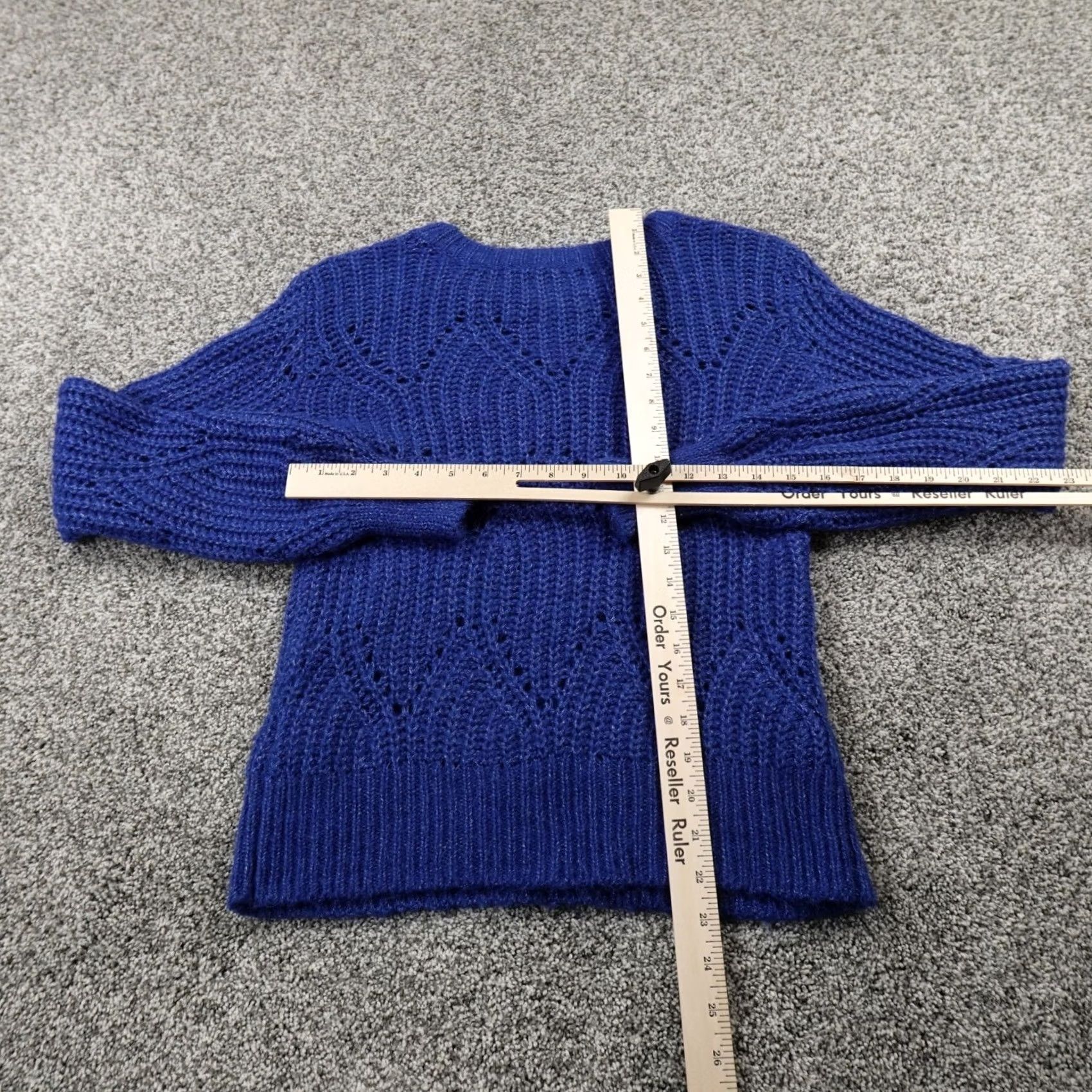 Abercrombie & Fitch VINTAGE Abercrombie & Fitch Sweater Womens S Blue Wool Alpaca Chunky Knit Crewneck 90s Size S / US 4 / IT 40 - 6 Thumbnail