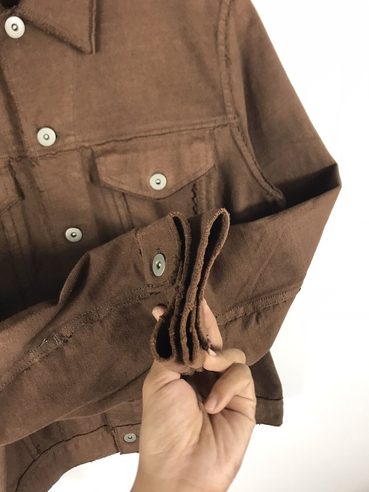 Japanese Brand × Slick ⚡️Vintage Slick Garments Brown Button Truckle Jacket Size US S / EU 44-46 / 1 - 7 Thumbnail