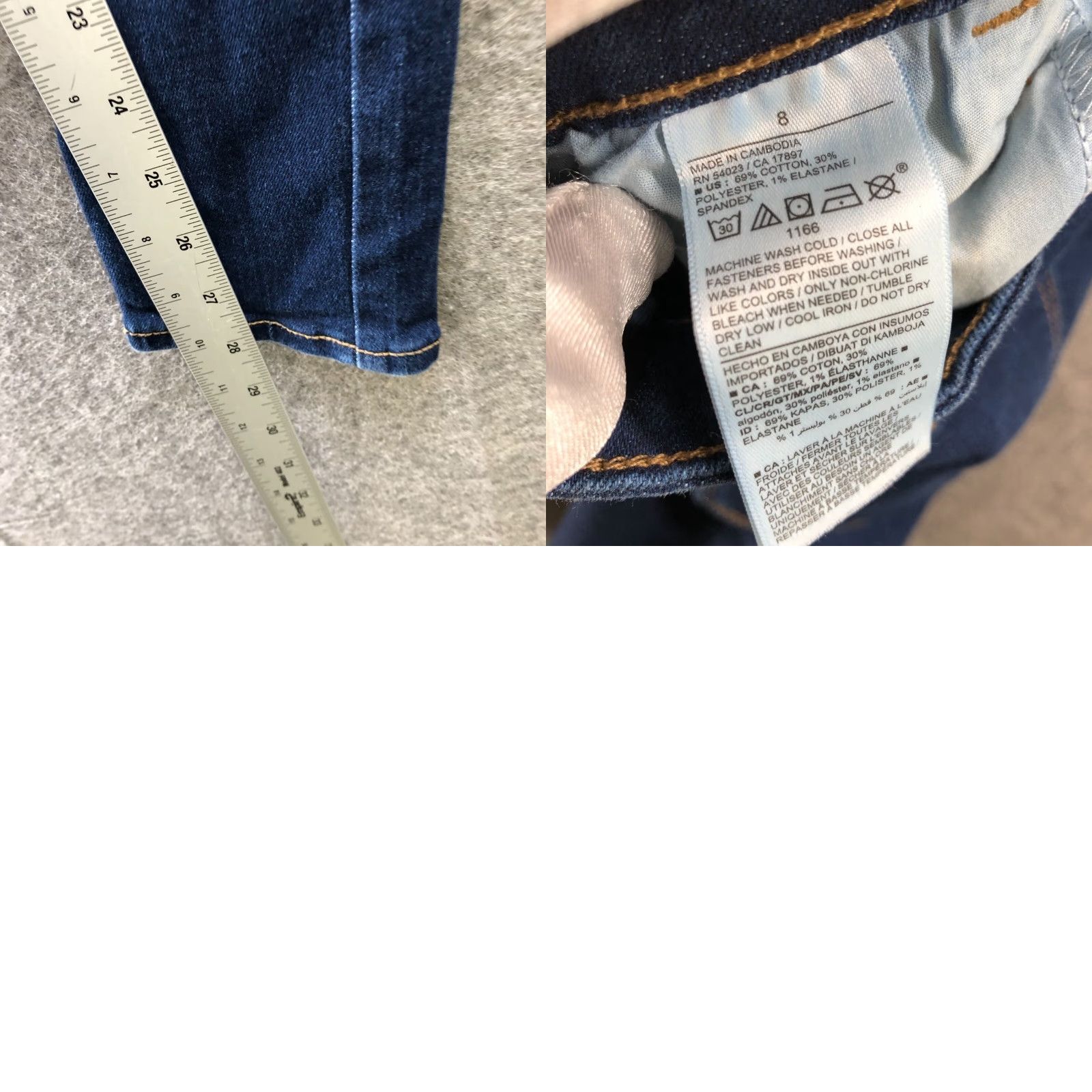 Old Navy Old Navy High Rise Super Skinny Jeans Womens Size 8 Blue Dark Wash Stretch Denim Size 30" / US 8 / IT 44 - 8 Thumbnail