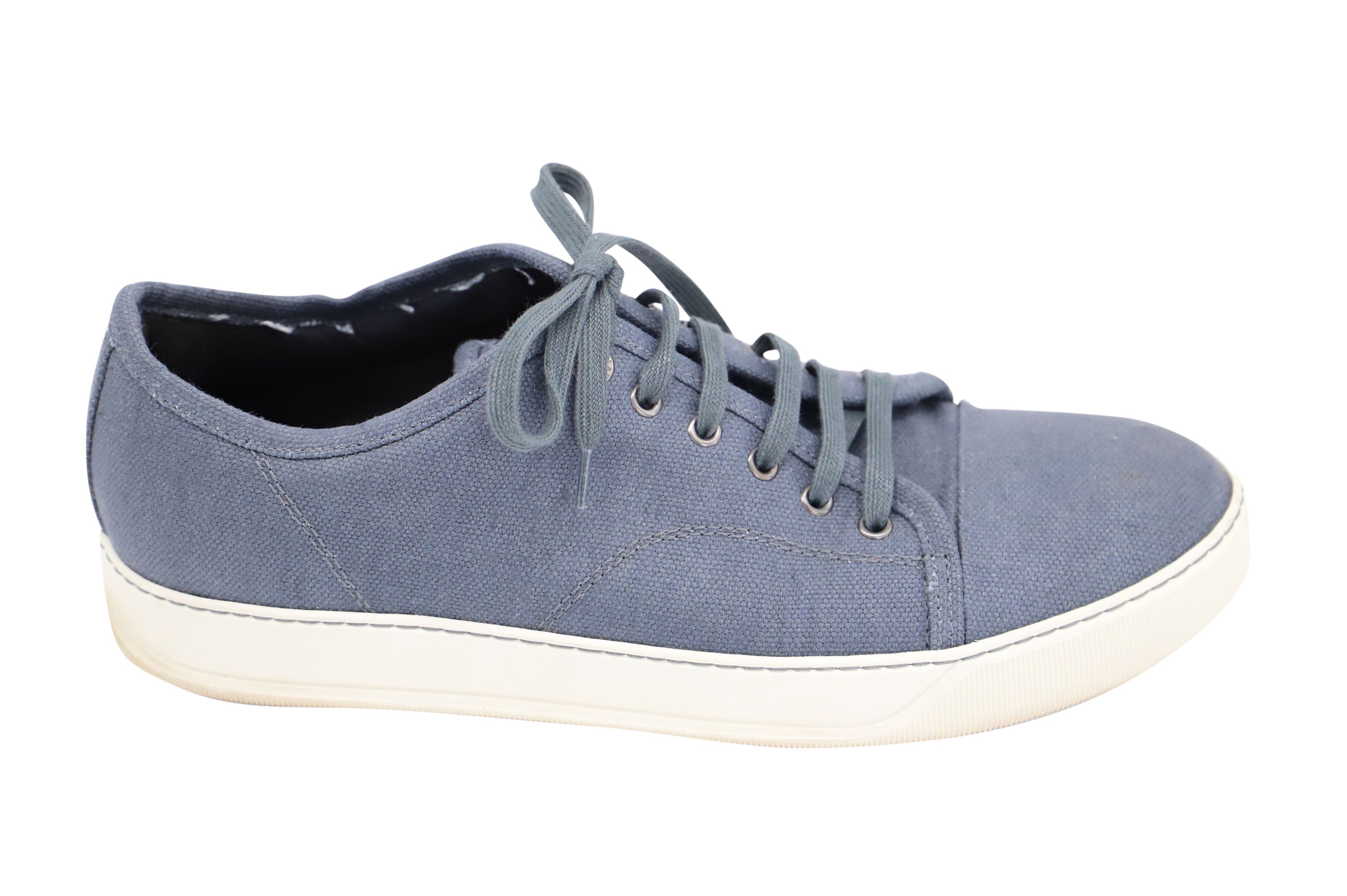 Lanvin Lanvin Woven Low Top Sneakers in Blue Linen Size US 8.5 / EU 41-42 - 1 Thumbnail
