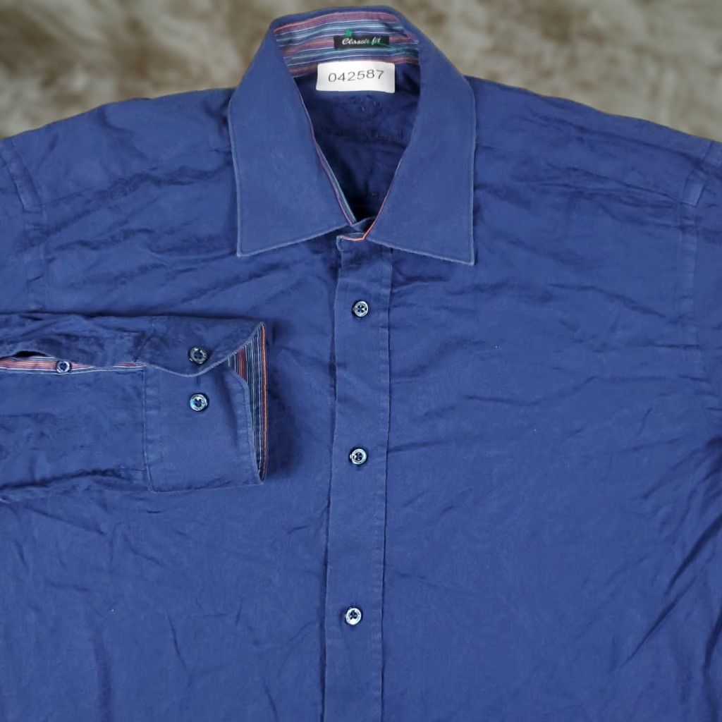 BUGATCHI Bugatchi Uomo Mens Medium Blue Collared Button-Up Shirt * User: Bugatchi Uomo Mens Medium Blue Collared Button-Up Shirt * Size US M / EU 48-50 / 2 - 1 Thumbnail